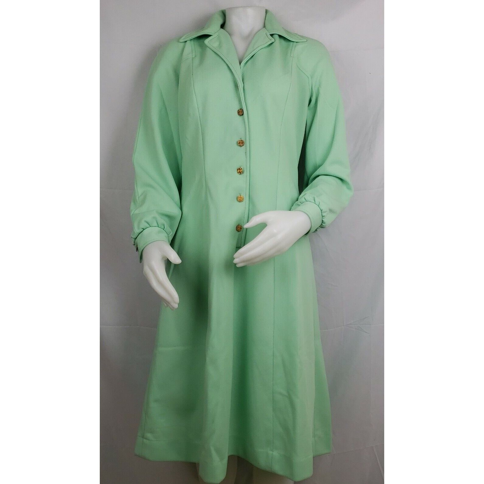 Vintage Vtg Mod Dress Womens S/M Mint Green Vintage Polyester Knit R Size M / US 6-8 / IT 42-44 - 2 Thumbnail