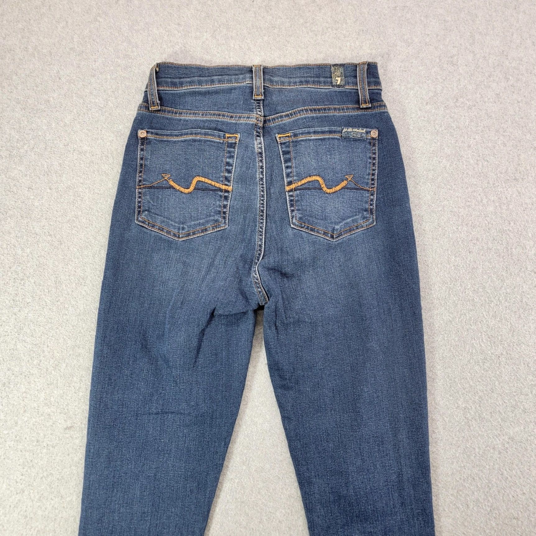 7 For All Mankind 7 For All Mankind Jeans Womens 24 Blue High Waist Ankle Gwenevere Skinny Size 42" / US 20 - 4 Thumbnail