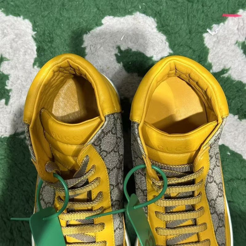 Gucci Gucci GG Monogram Supreme Yellow Sneakers Size US 8 / EU 41 - 6 Thumbnail