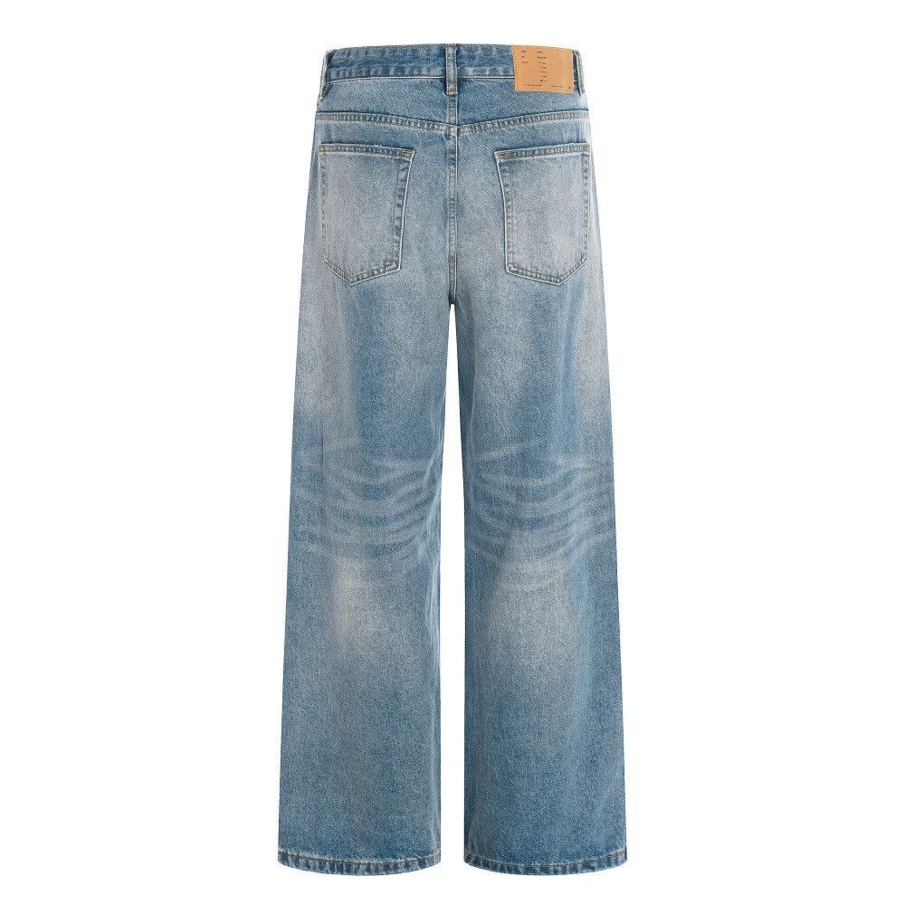 Vintage Punk Retro Washed Straight-Leg Flare Jeans Size US 32 / EU 48 - 2 Thumbnail