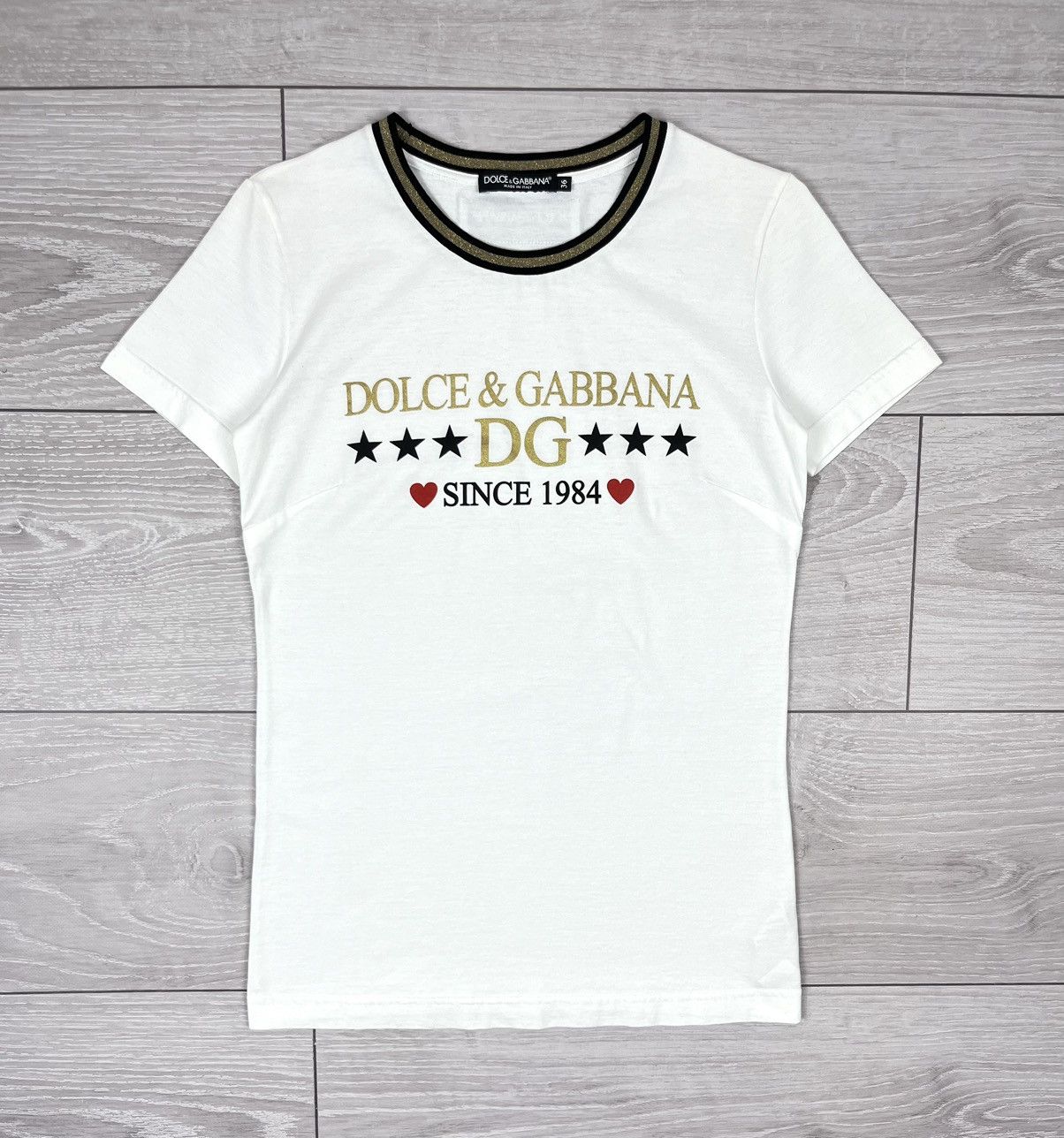 Dolce & Gabbana Dolce&Gabbana White Cotton Big Logo Womens T Shirt Size XS / US 0-2 / IT 36-38 - 1 Thumbnail