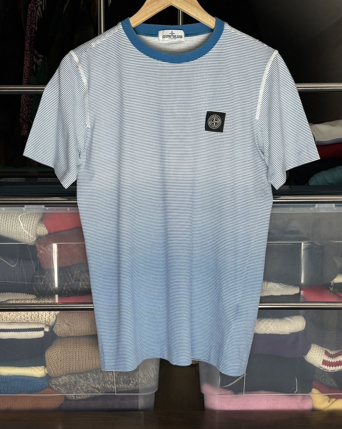 Stone Island Stone Island Junior Striped T-Shirt Size US XS / EU 42 / 0 - 1 Thumbnail