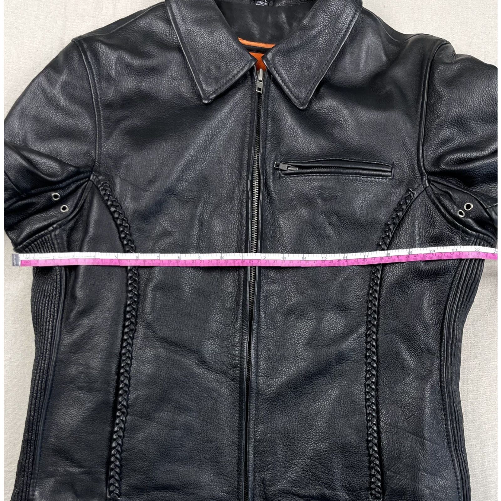 Vintage First Classic Jacket Womens Motorcycle Leather Gear XXL Black Lined Biker Size XXL / US 16-18 / IT 52-54 - 7 Thumbnail