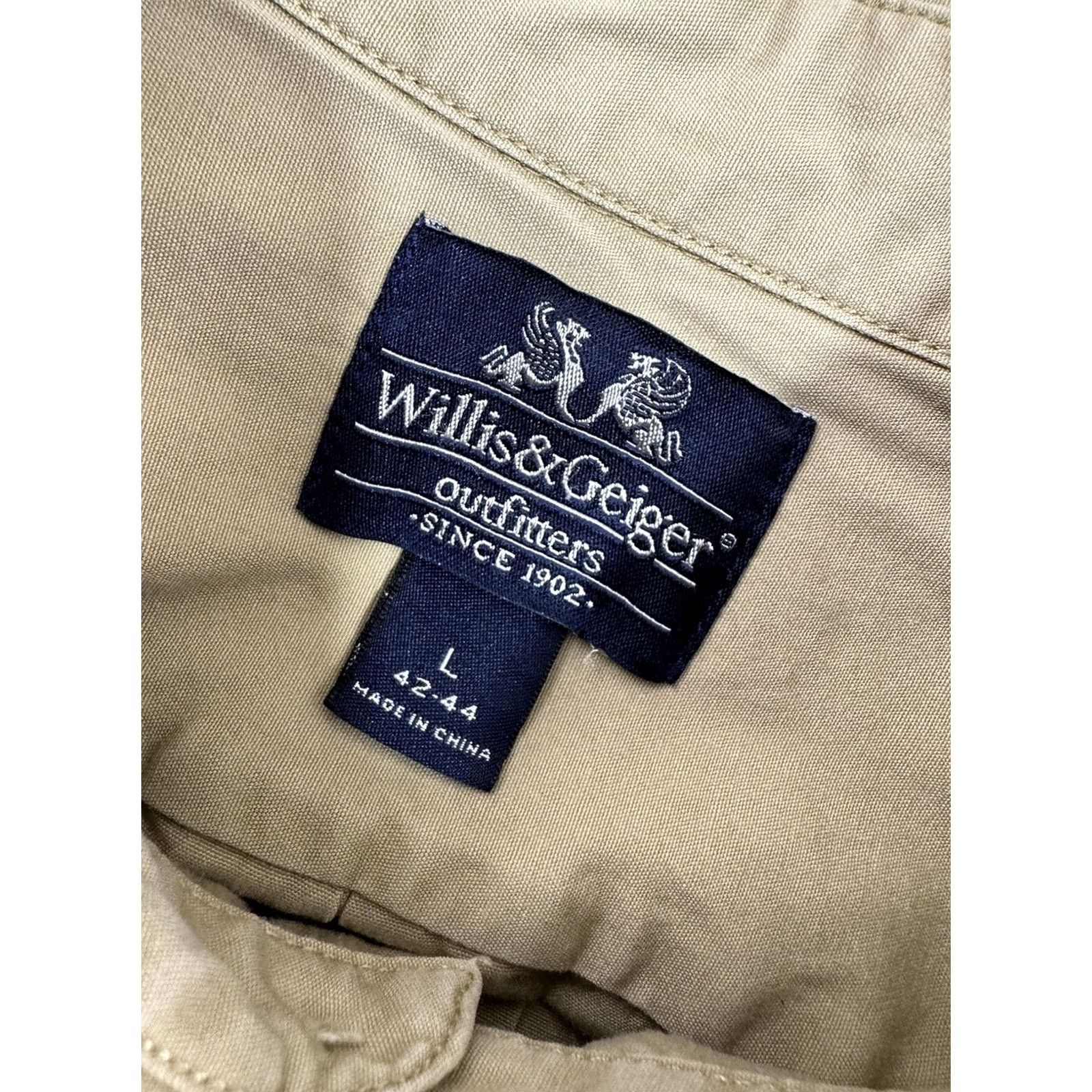 Vintage WILLIS & GEIGER - Classic SAFARI Epaulets Ranch Field Hunting Mens L Shirt Size US L / EU 52-54 / 3 - 4 Thumbnail