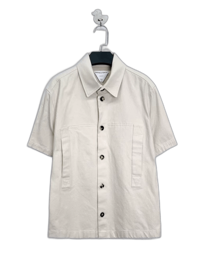 Bottega Veneta Beige Short-Sleeve Work Shirt