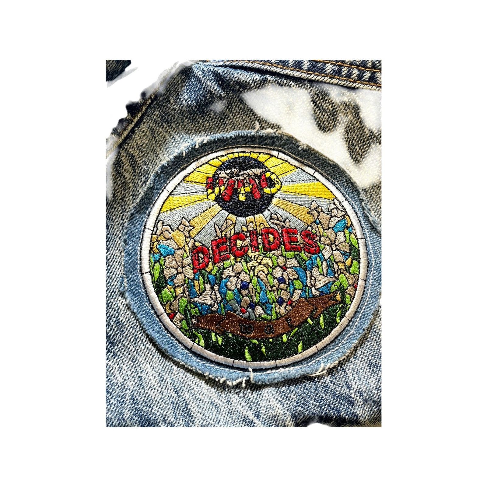 Who Decides War Who Decides War "Sphere" Acid & Multicolor Denim Jacket Size US XL / EU 56 / 4 - 7 Thumbnail