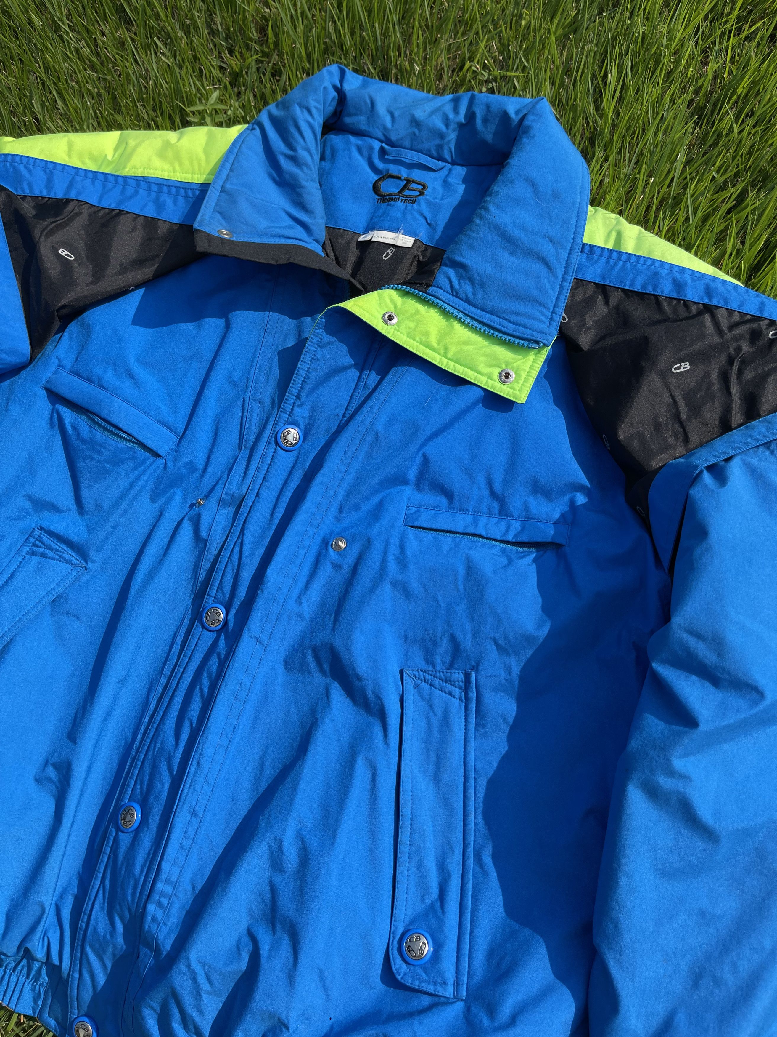 Vintage CB Sports Thermotech 90's Vintage Neon Retro Jacket Coat Size US XXL / EU 58 / 5 - 11 Thumbnail