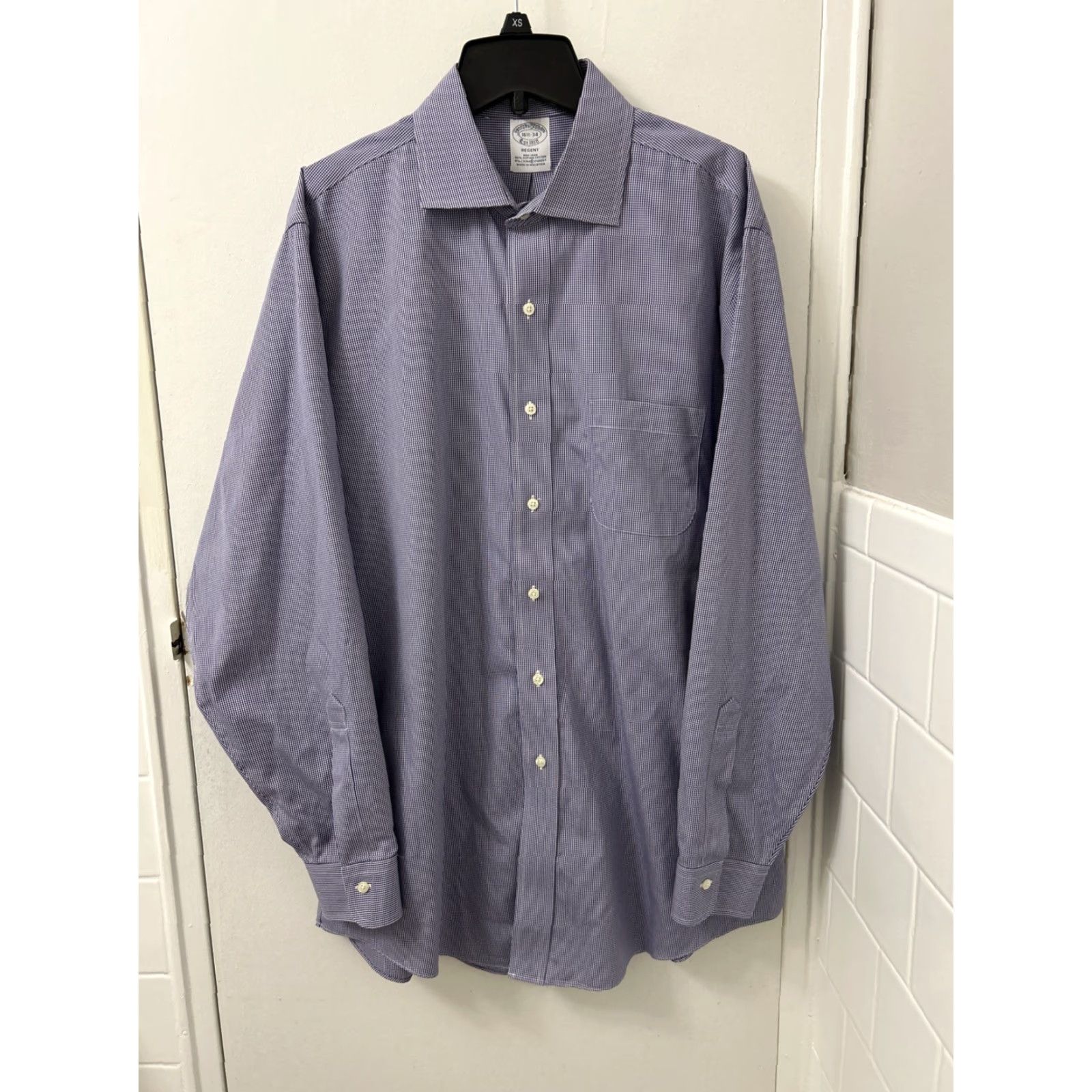 Brooks Brothers Brooks Brothers Regent Shirt Mens 16.5 Blue Red Plaid Non Iron Supima Button Up Size US XL / EU 56 / 4 - 2 Thumbnail