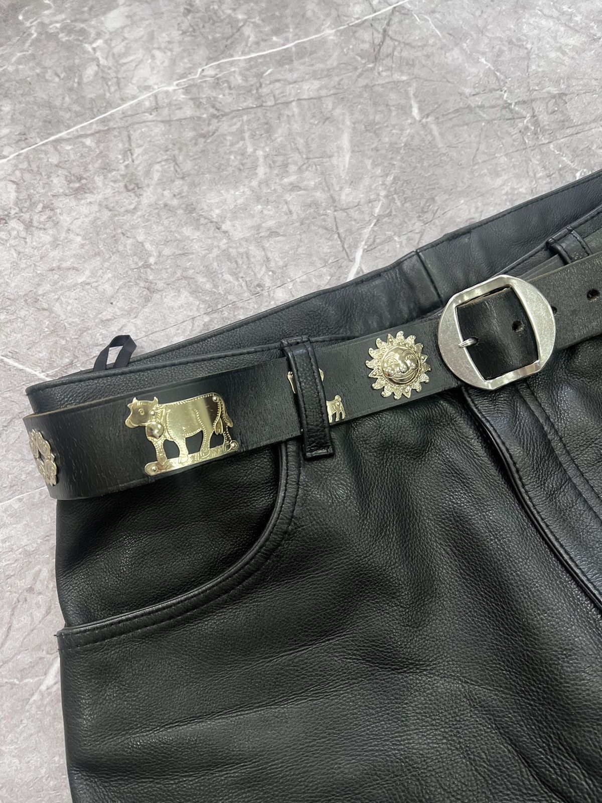 Vintage SALE✅✅Super STUDDED BELT *Kapital Style LEATHER Y2K Size ONE SIZE - 9 Thumbnail