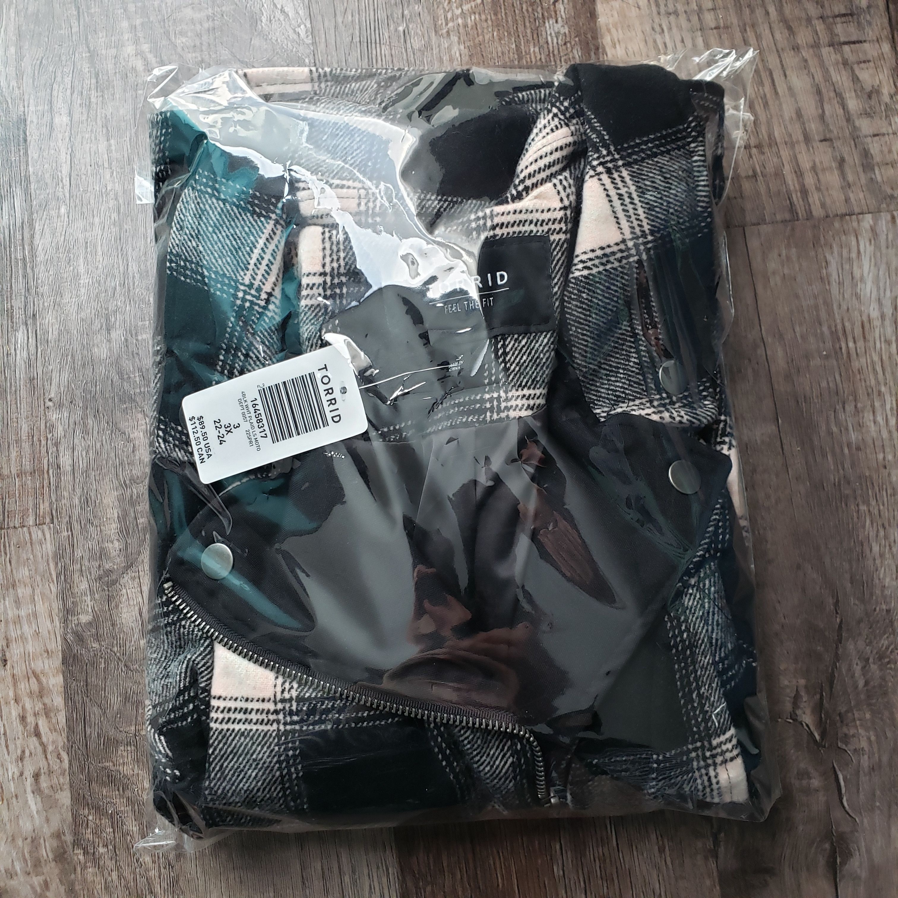 Torrid Torrid Flannel Moto Jacket Size 3XL / US 20-22 - 6 Thumbnail