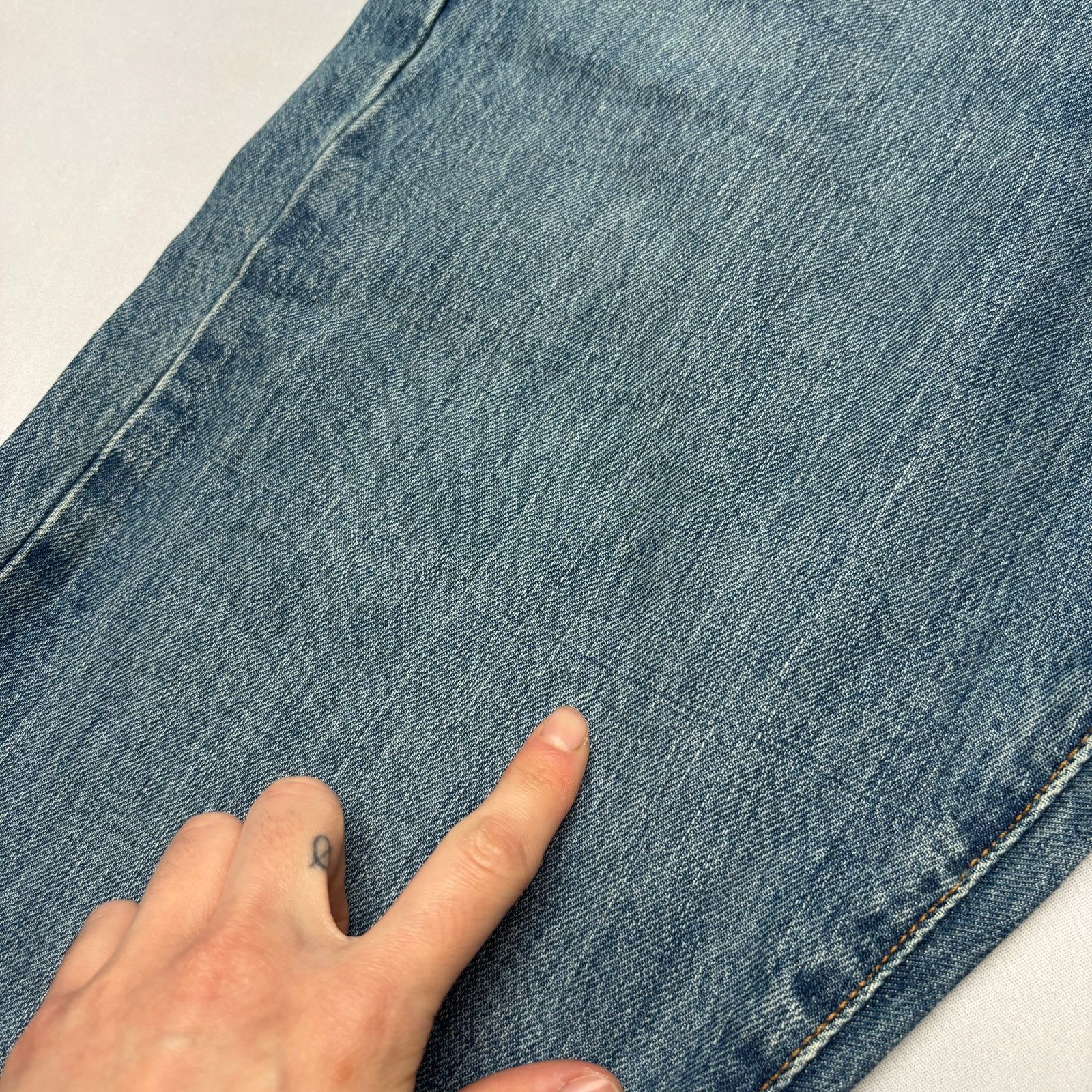 Sid Mashburn $185 Sid Mashburn Light Wash Denim 36x32 Slim Straight Jeans Size US 36 / EU 52 - 12 Thumbnail