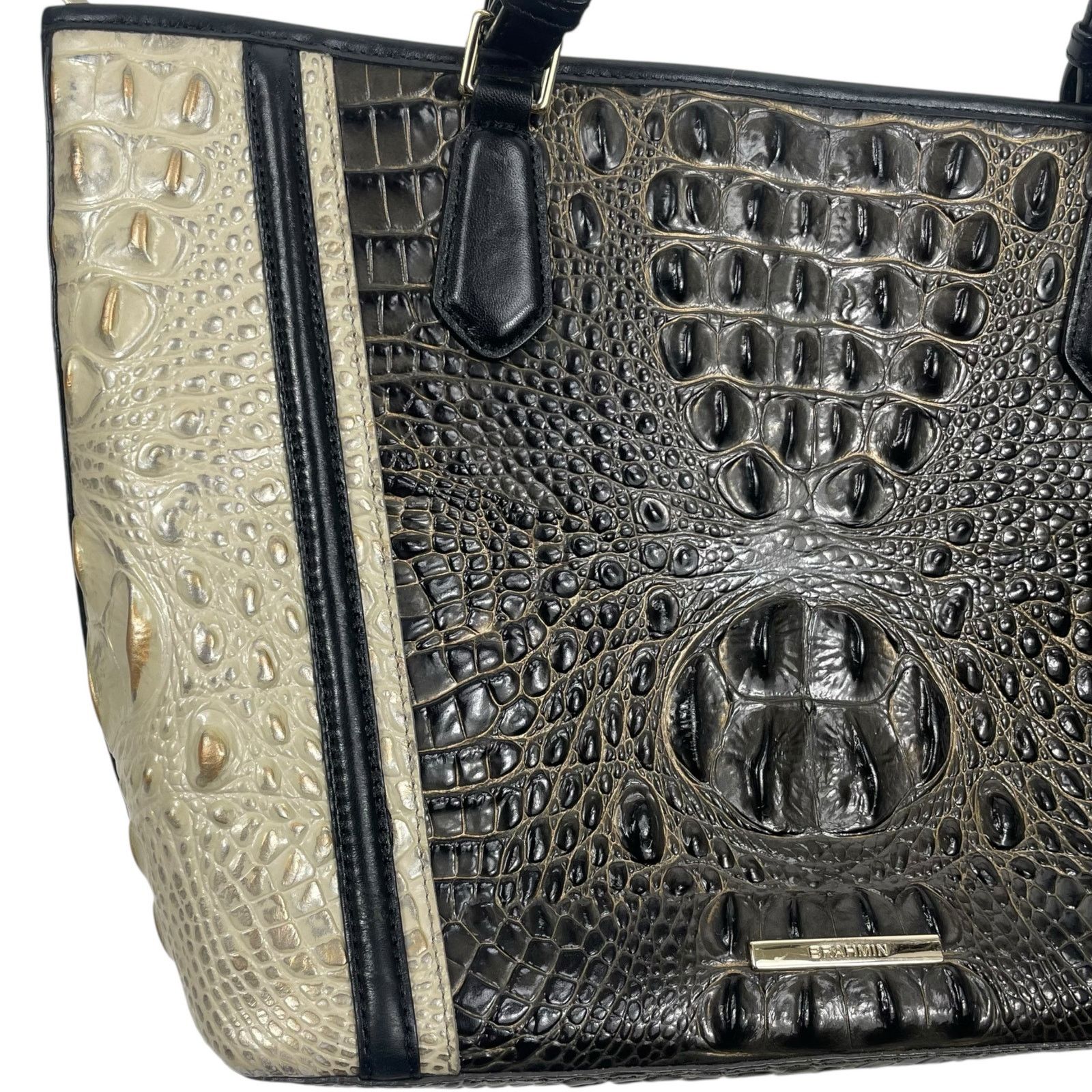 BRAHMIN Brahmin Medium Asher Tote Bag Graphite Crestview Size ONE SIZE - 9 Thumbnail