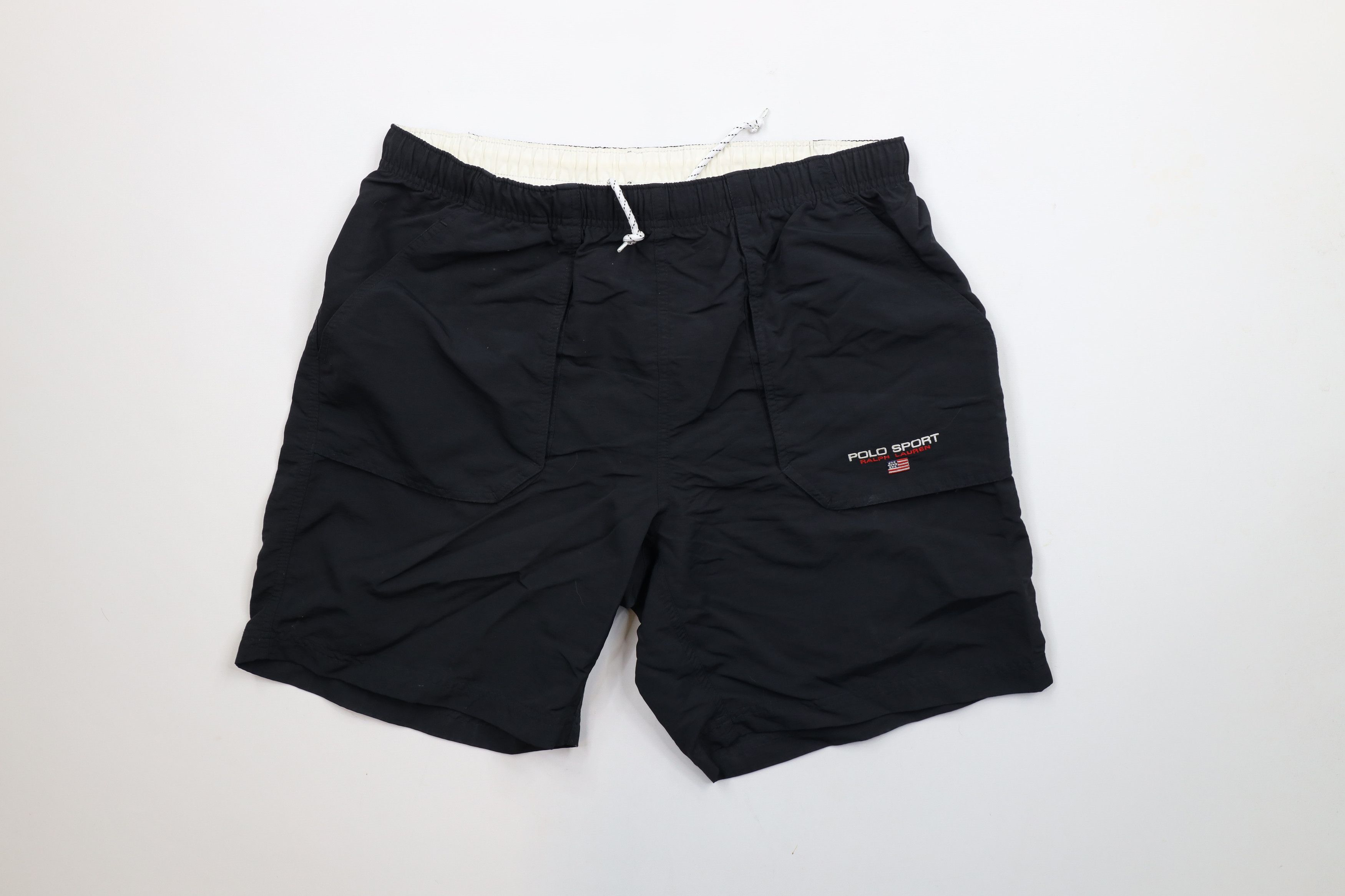 Ralph Lauren × Vintage Vintage 90s Polo Sport Ralph Lauren Above Knee Shorts Black Size US 34 / EU 50 - 1 Thumbnail