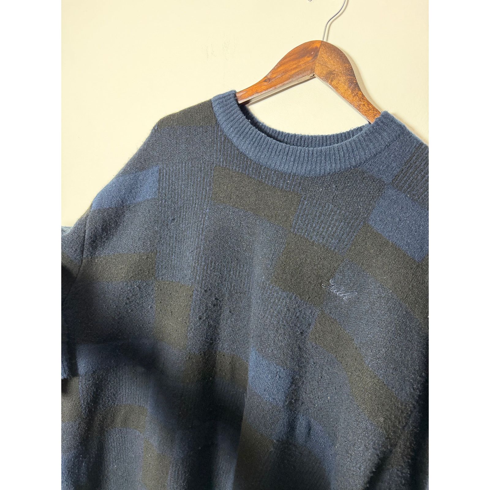 Kith Kith Lewis Check Sweater Nocturnal Size US XL / EU 56 / 4 - 5 Thumbnail