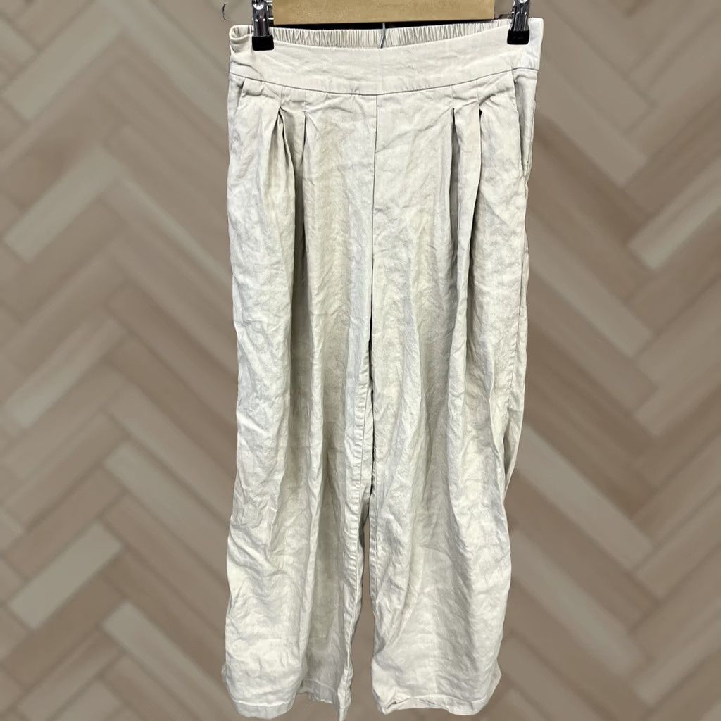 Vintage INC International Concepts Wide-Leg Linen Blend Pants Beige Size 2 Adults Women Size 26" / US 2 / IT 38 - 1 Thumbnail