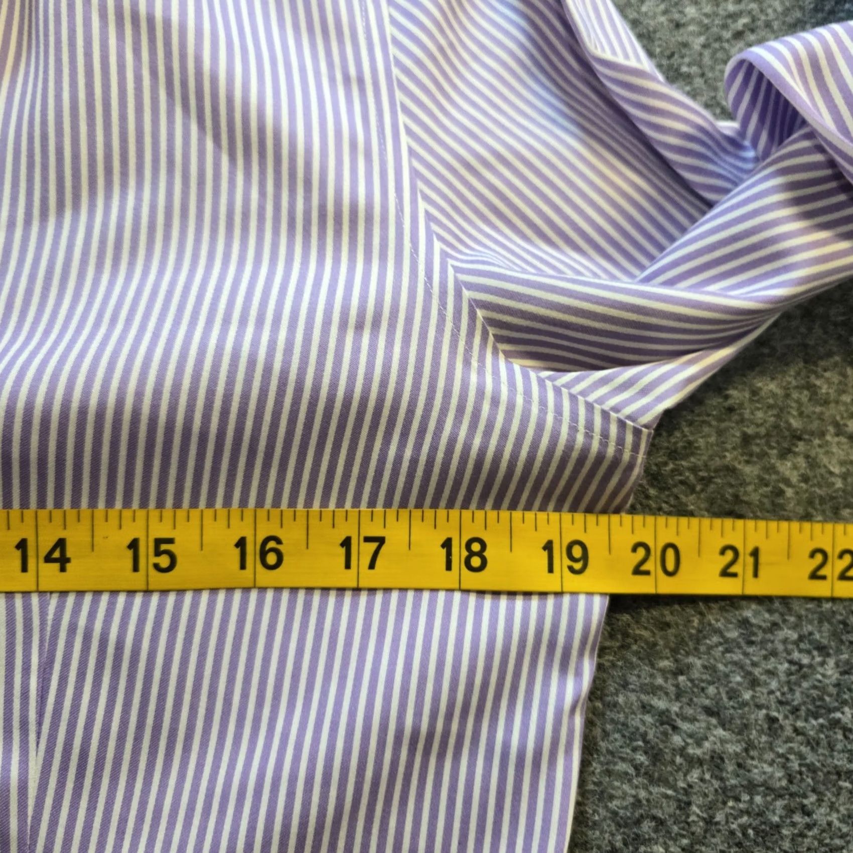 Brooks Brothers Brooks Brothers Top Womens Size 10P Petite Purple White Striped Button Career Shirt Size L / US 10 / IT 46 - 5 Thumbnail