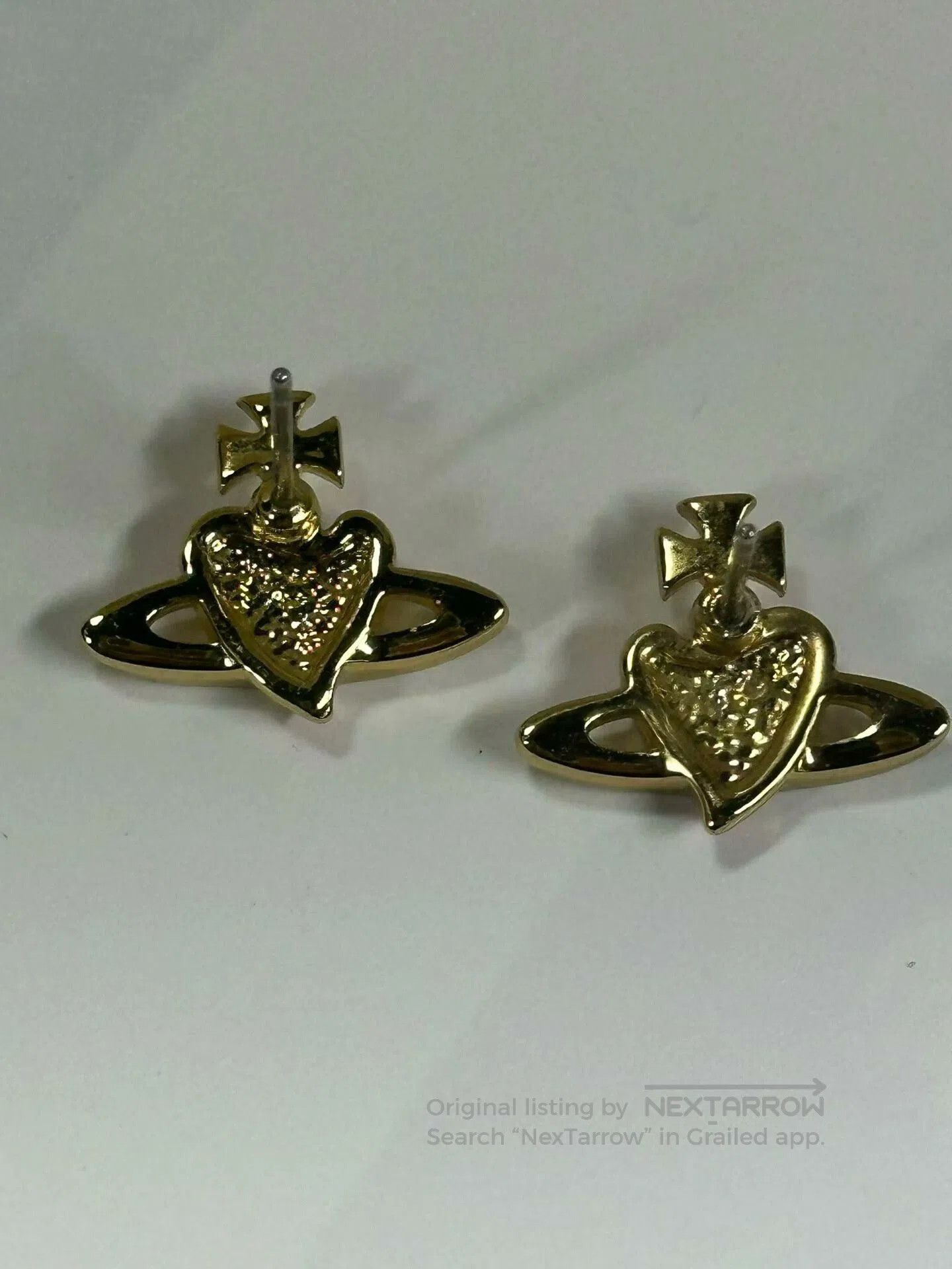 Vivienne Westwood Vivienne Westwood Saturn Heart Earrings. Size ONE SIZE - 4 Thumbnail