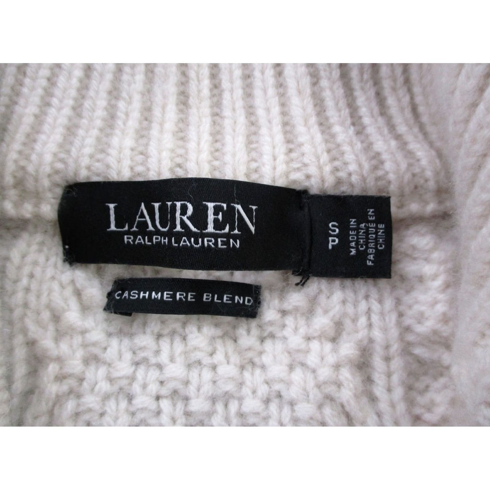 Ralph Lauren Lauren Ralph Lauren Jacket Womens S Wool Cashmere Blend Cable Knit Sweater Size S / US 4 / IT 40 - 6 Thumbnail