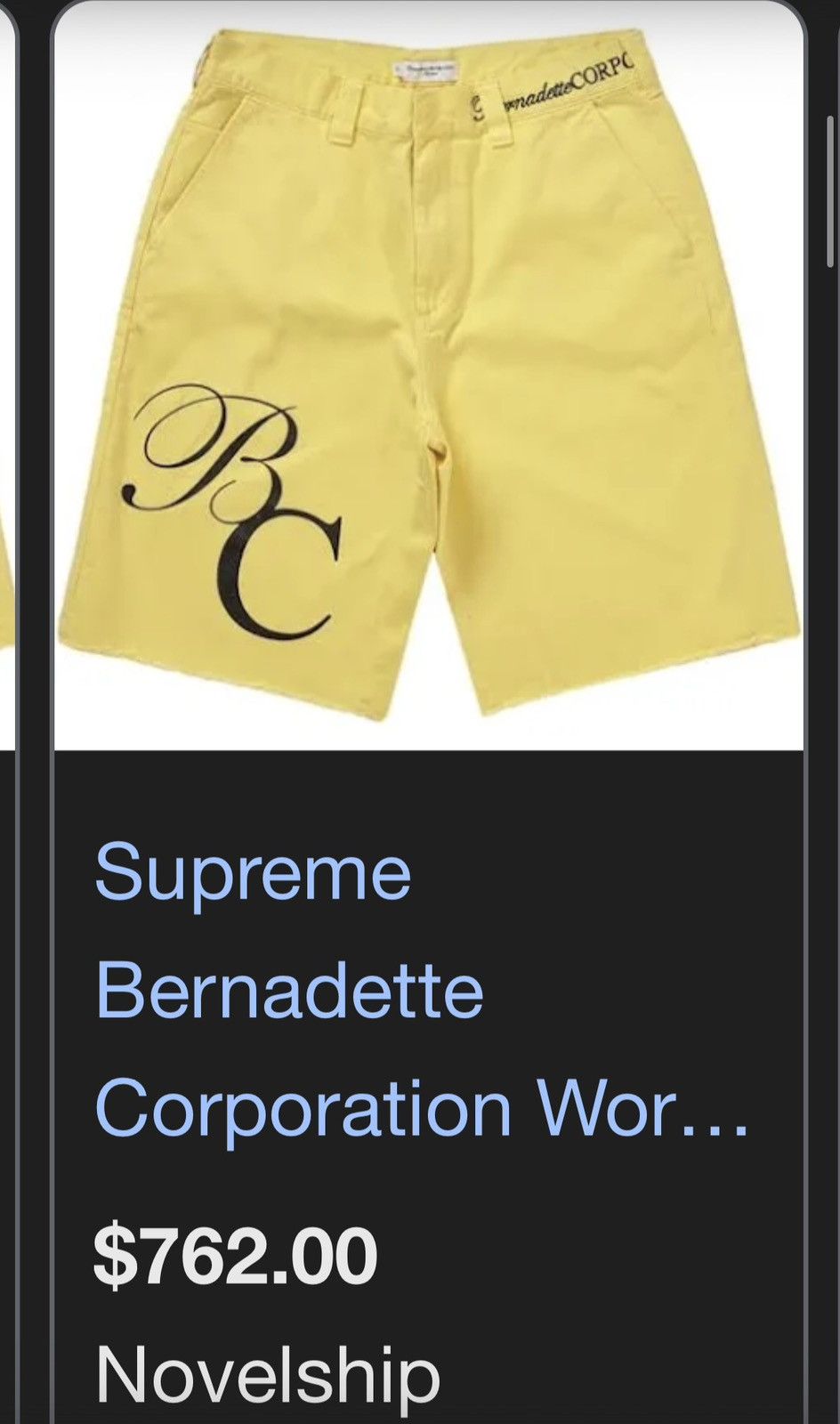 Supreme supreme x Bernadette corporation shorts in yellow Size US 30 / EU 46 - 5 Thumbnail