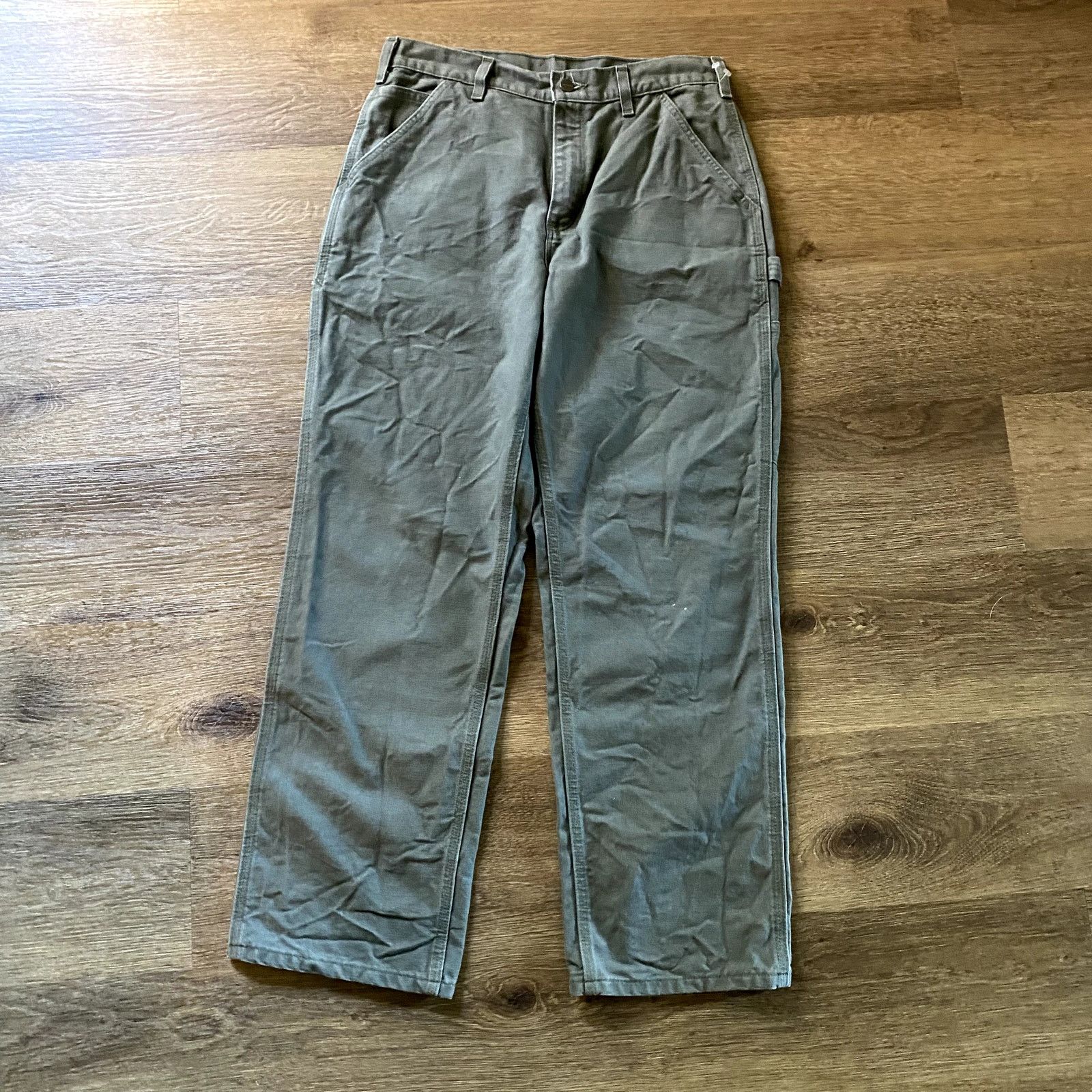 Carhartt Really Good Green Canvas Carhartt Carpenter Pants Size US 32 / EU 48 - 1 Thumbnail