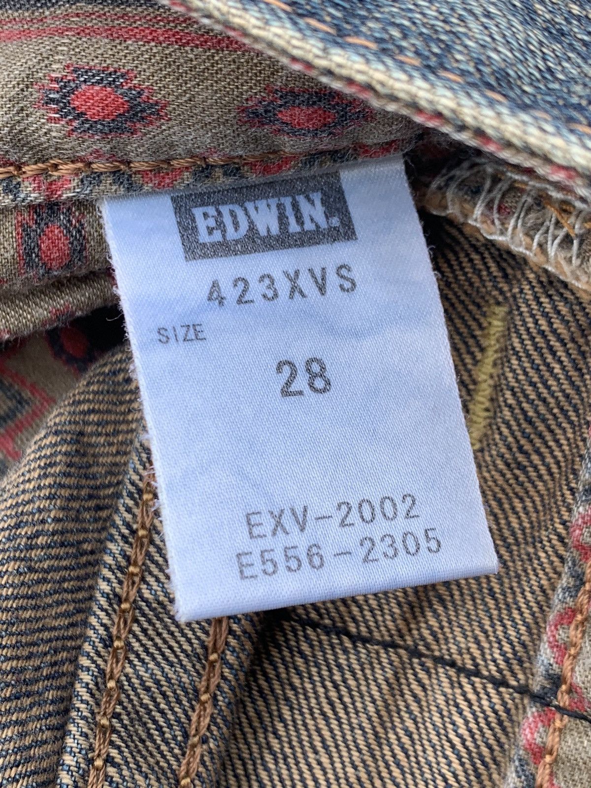 Edwin EDWIN NAVAJO DESIGN STYLE & RARE. ONLY IN JAPAN 🇯🇵 Size US 31 - 10 Thumbnail