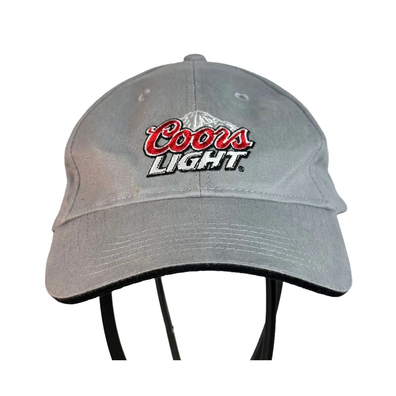 Other Coors Light Hat Cap Strapback Gray Red Embroidered Adjustabl Size ONE SIZE - 1 Thumbnail
