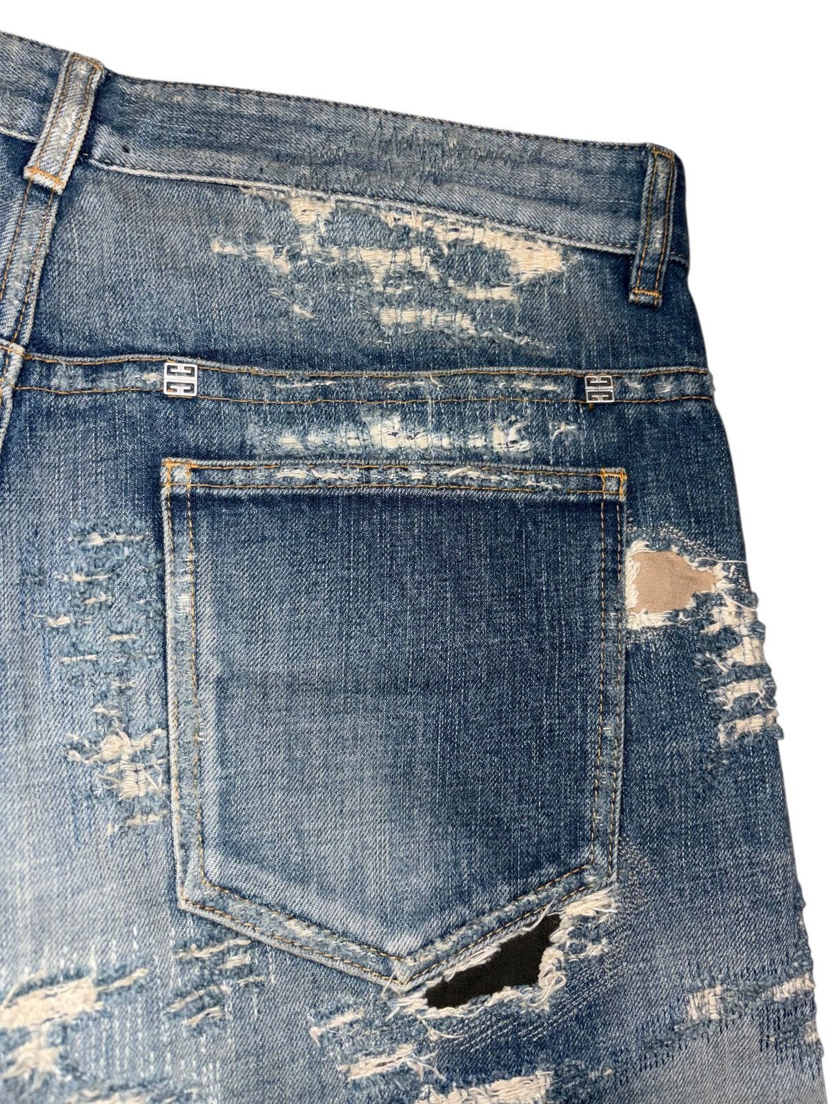 Givenchy 31 FW22 Givenchy Matthew Williams Moleskin Distressed Jeans Size US 31 - 6 Thumbnail