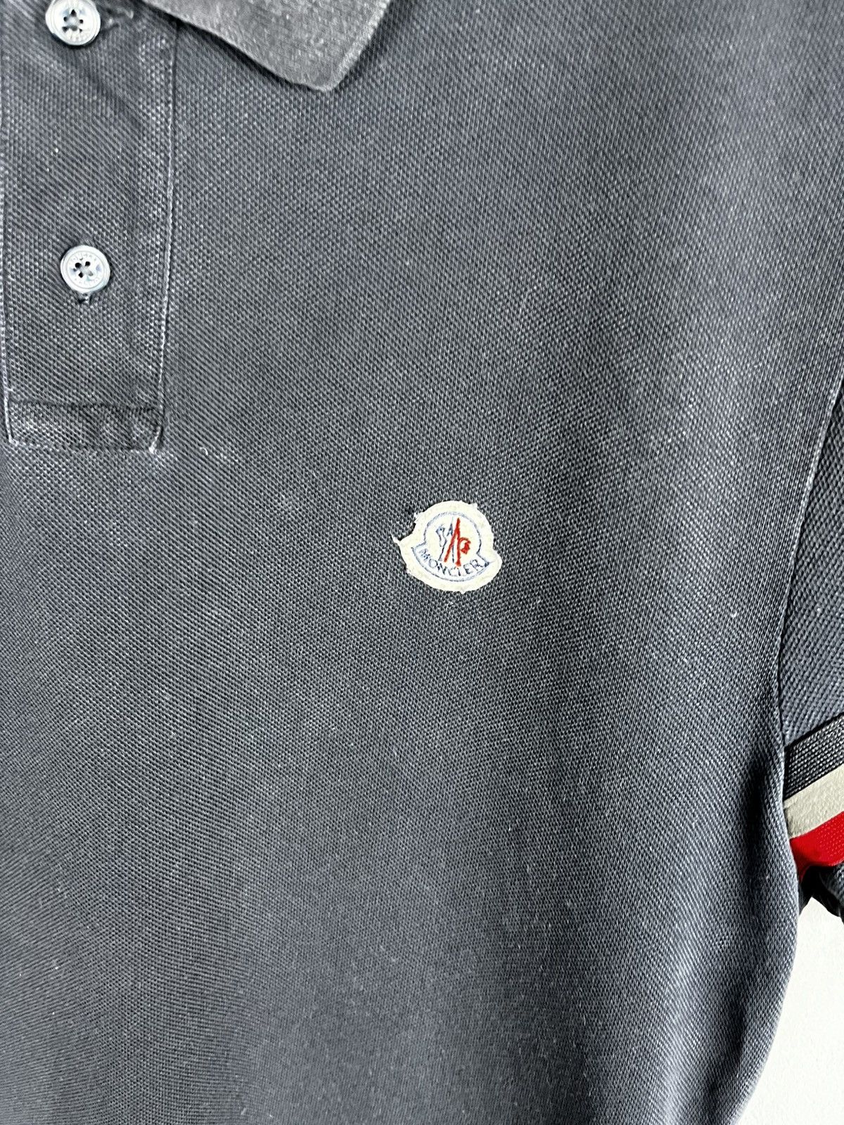 Moncler Moncler Reflective Stripe Navy Polo Tee Size US M / EU 48-50 / 2 - 2 Thumbnail