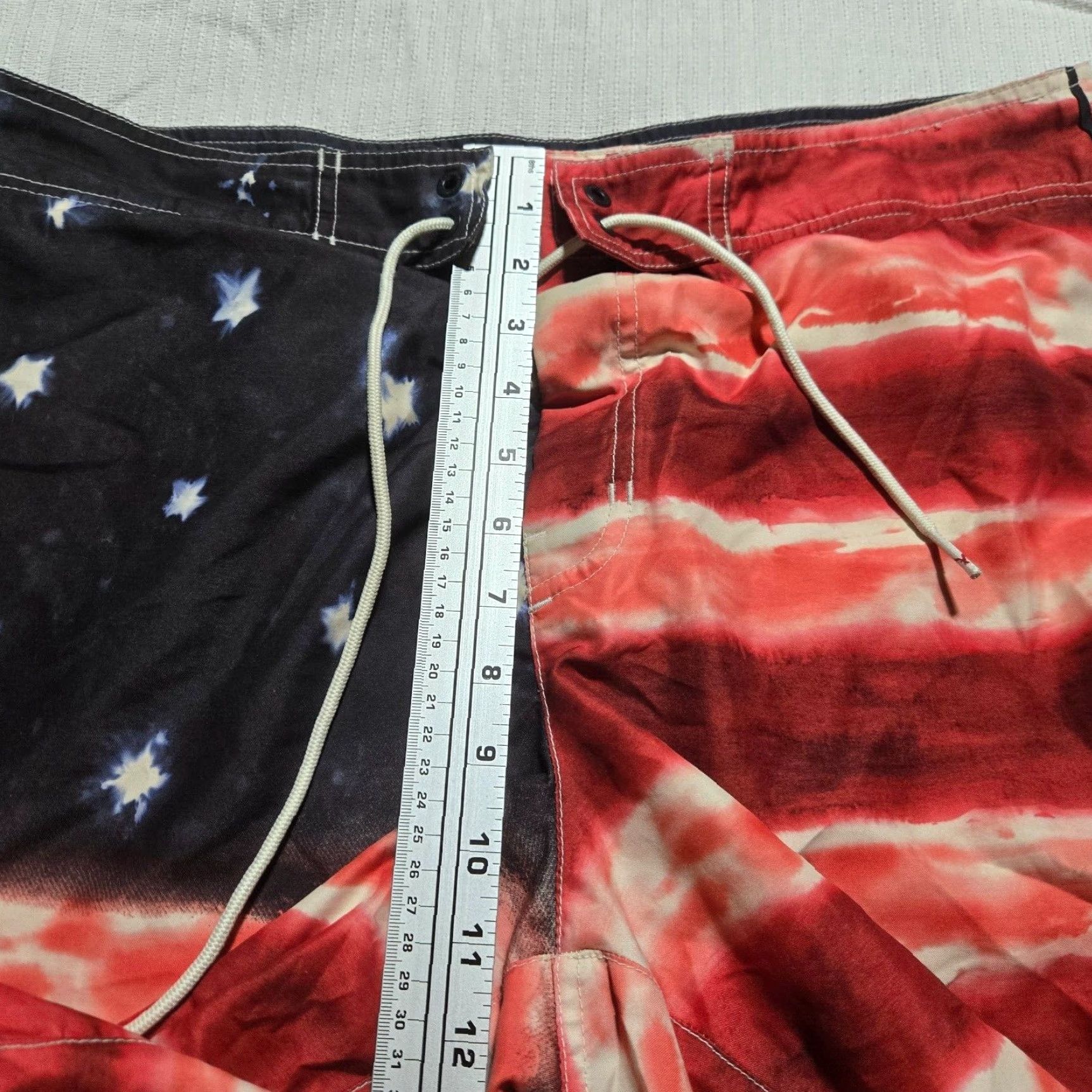 American Eagle Outfitters American Eagle Outfitters USA Flag Swim Trunks Adult Men's L Large Multicolor Polyester Trunks Bottom L Regular Men Size US 33 - 7 Thumbnail
