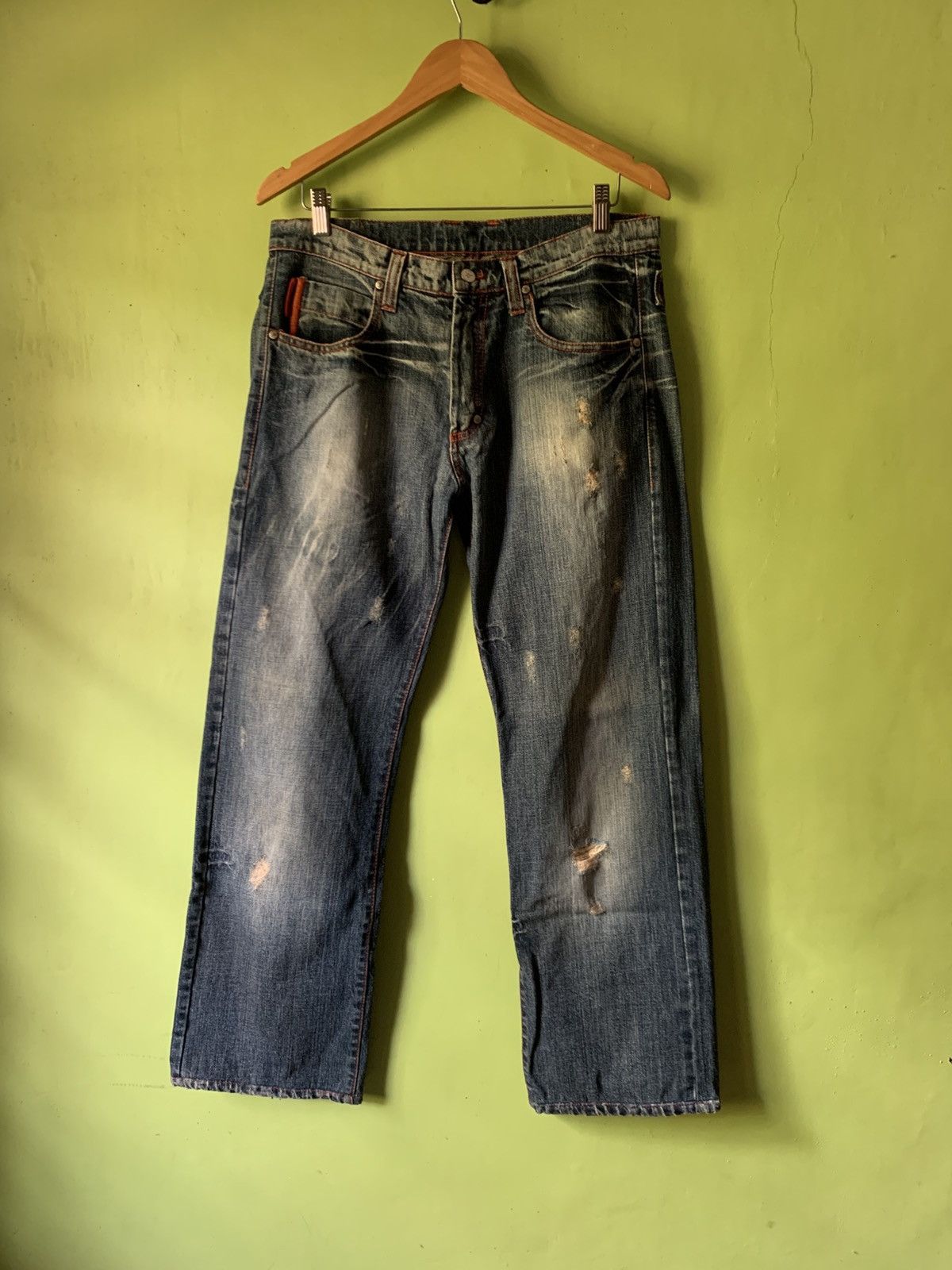 Frankie Morello Y2K Frankie Morello straight cut denim jeans Size US 35 - 1 Thumbnail