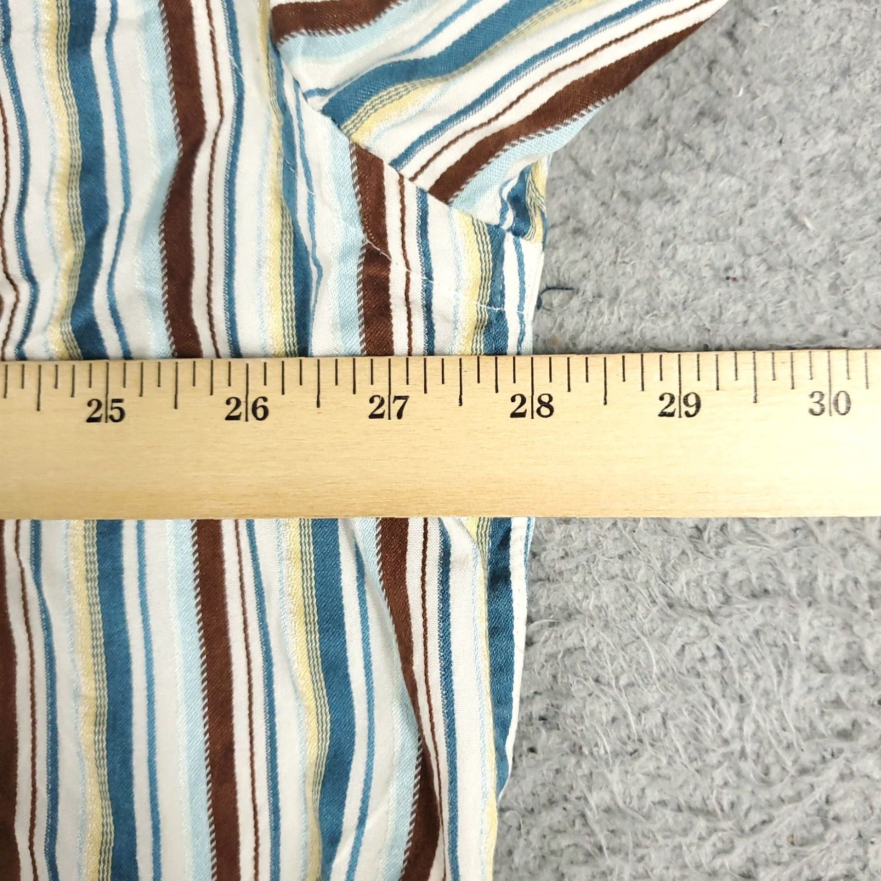 Tommy Bahama VINTAGE? No — Tommy Bahama Boat Shirt Men 2XL Blue Brown Striped Silk Button-Up Long Sleeve Shirt Size US XXL / EU 58 / 5 - 5 Thumbnail