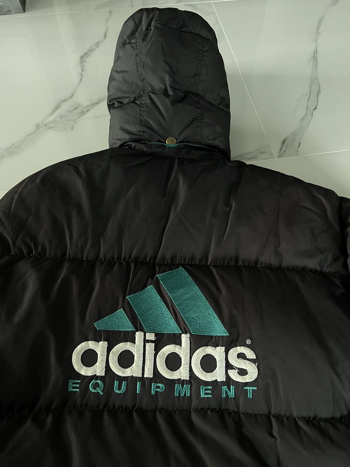 Adidas Vintage 90s Adidas Equipment down puffer jacket mens size M Size US M / EU 48-50 / 2 - 4 Thumbnail
