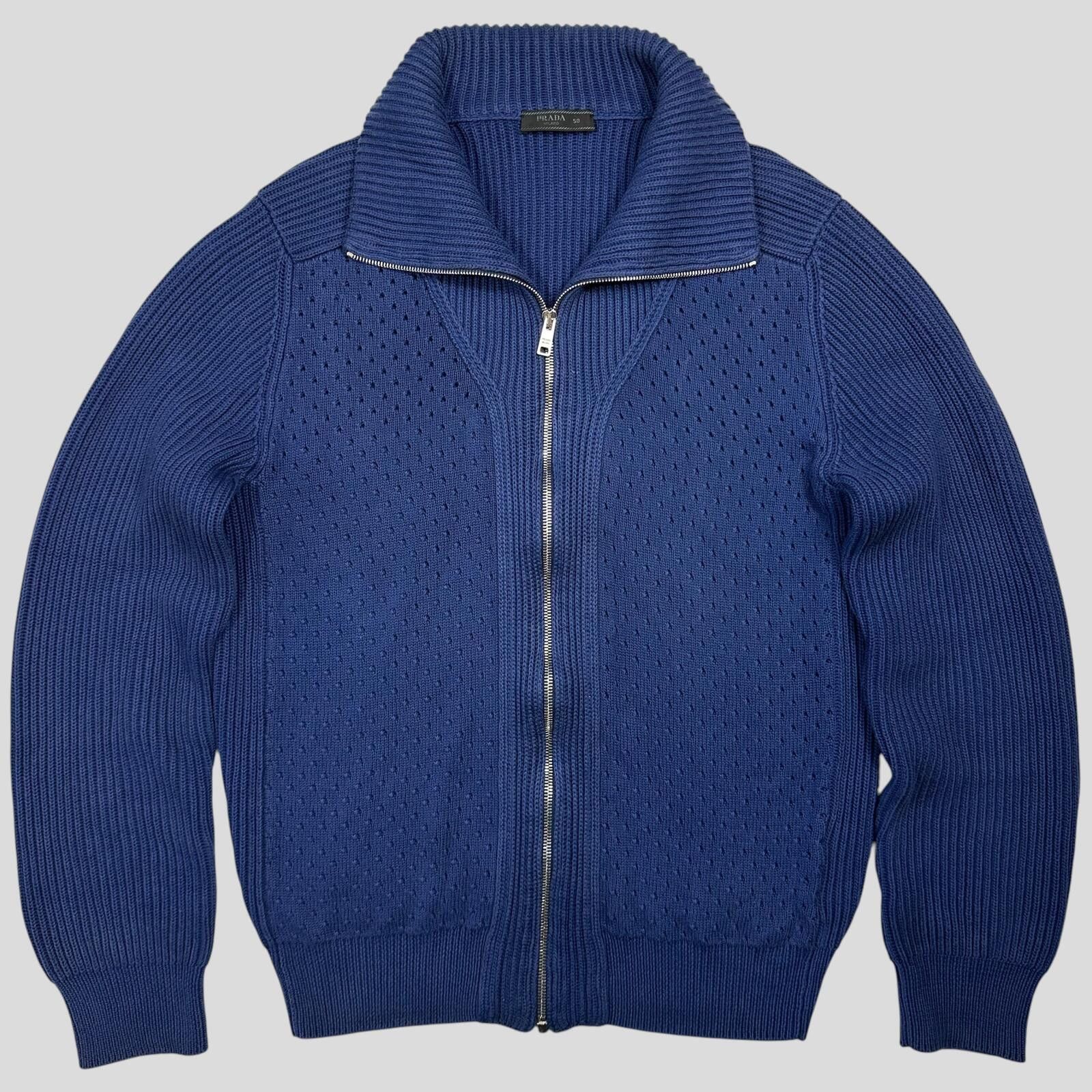 Prada Prada Milano 2018 Perforated Heavy Knit Cardigan Jacket - M Size US M / EU 48-50 / 2 - 1 Thumbnail