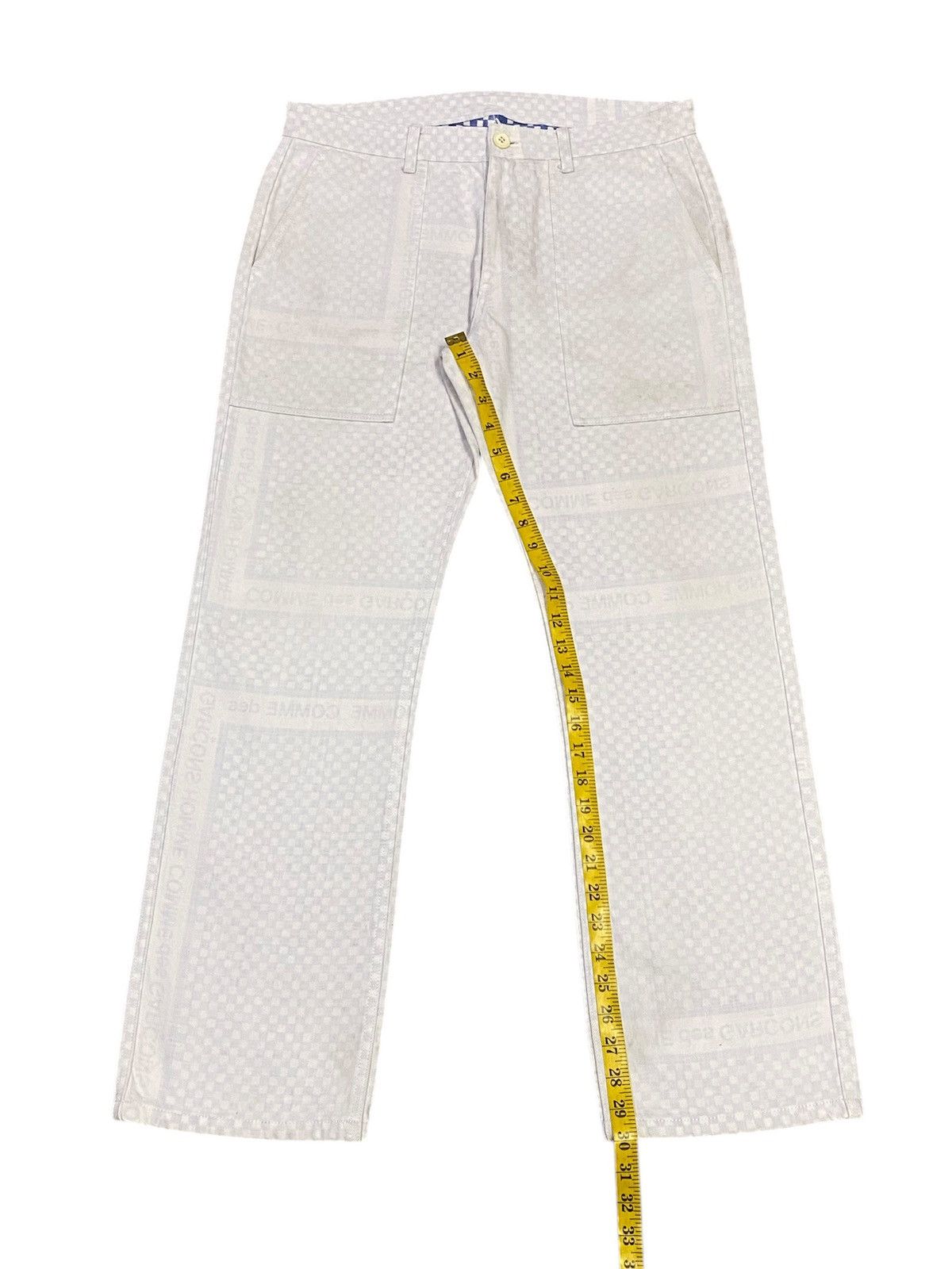 Comme des Garcons Homme Comme Des Garçons Homme AD2003 Chekerboard Denim Pants Size US 33 - 18 Thumbnail
