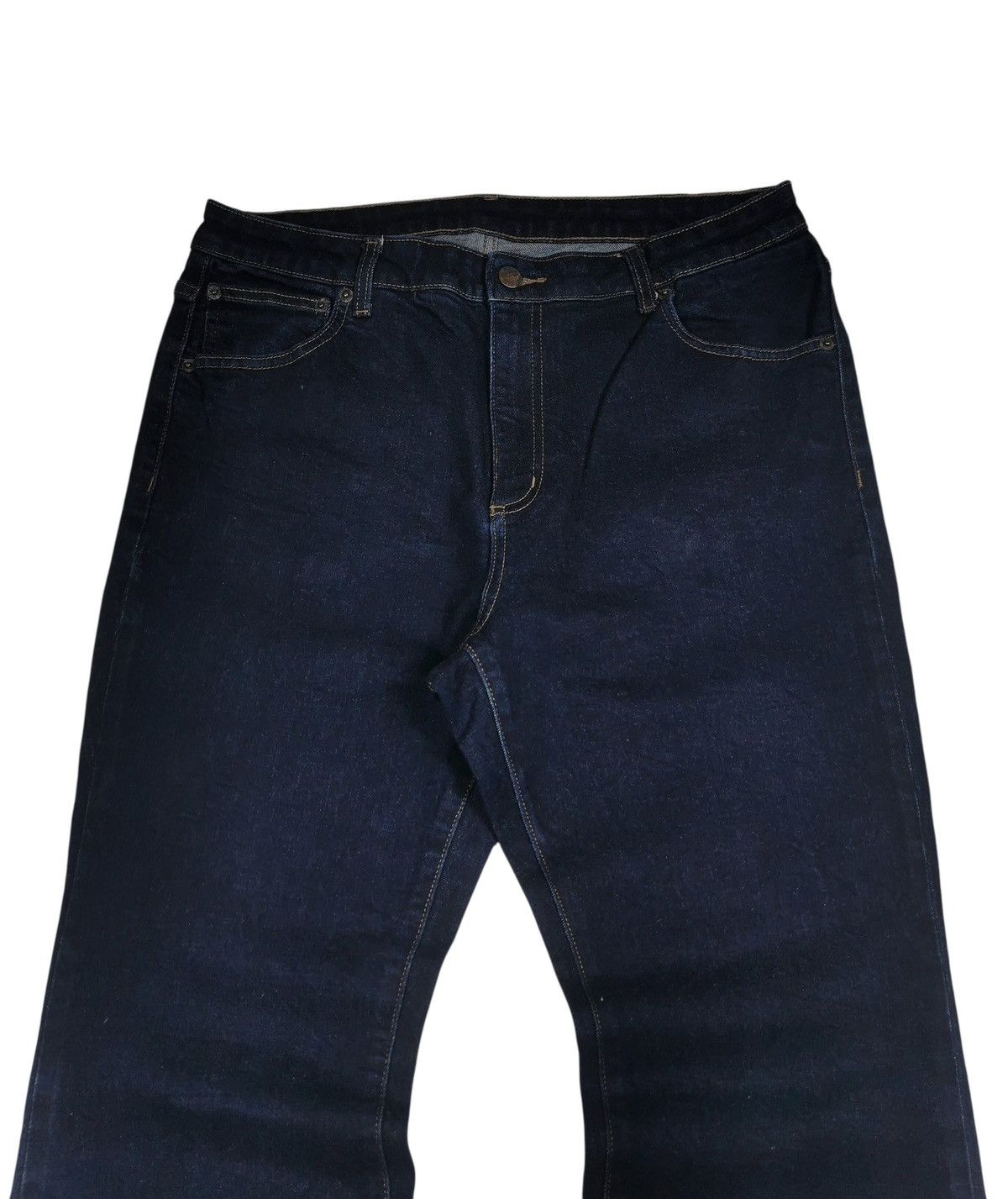 GU GU Japanese Brand Flare Dark Blue Jeans Size US 33 - 7 Thumbnail