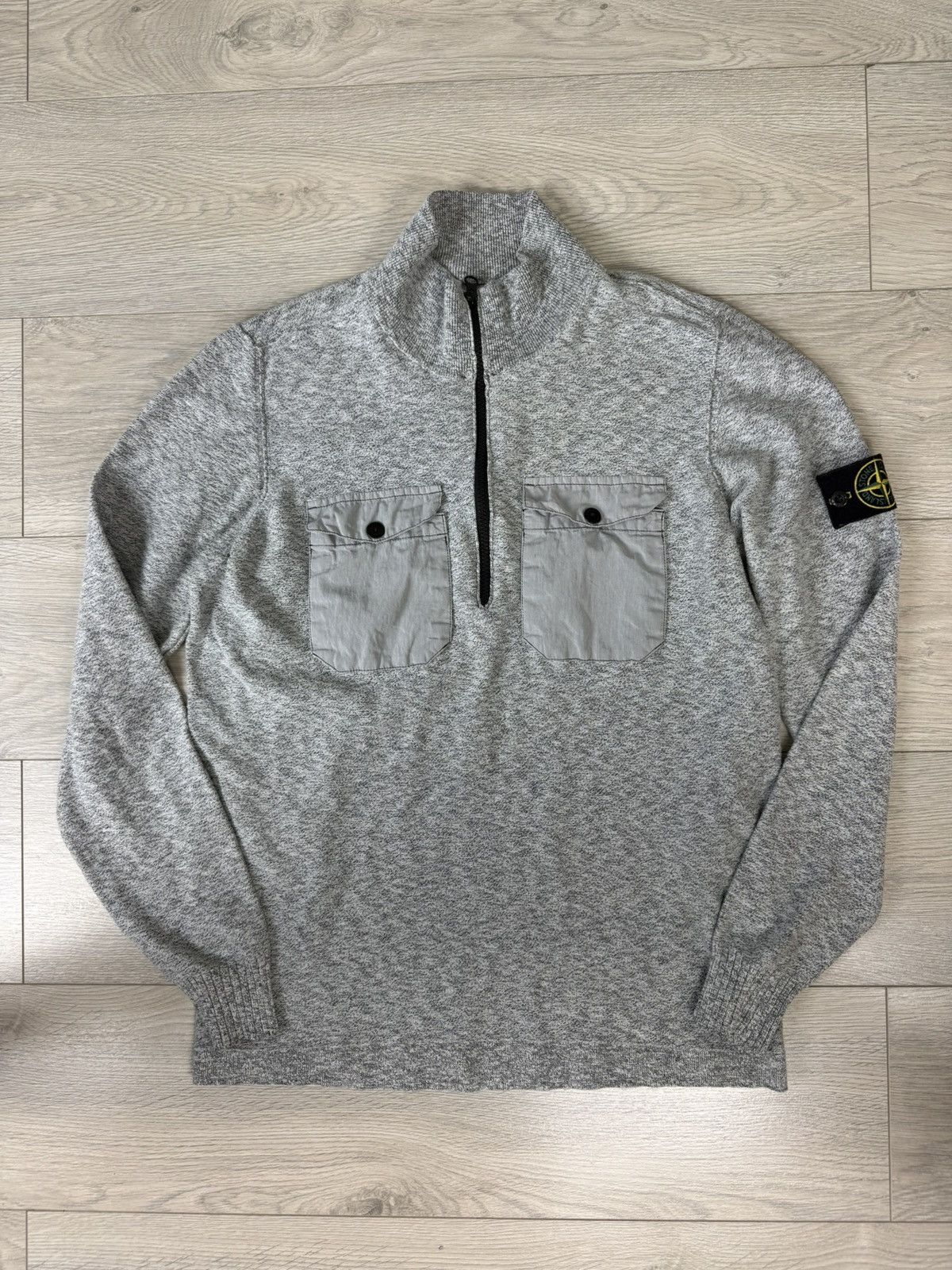 Stone Island Stone Island 1/4 Zip Melange sweater Size US L / EU 52-54 / 3 - 2 Thumbnail