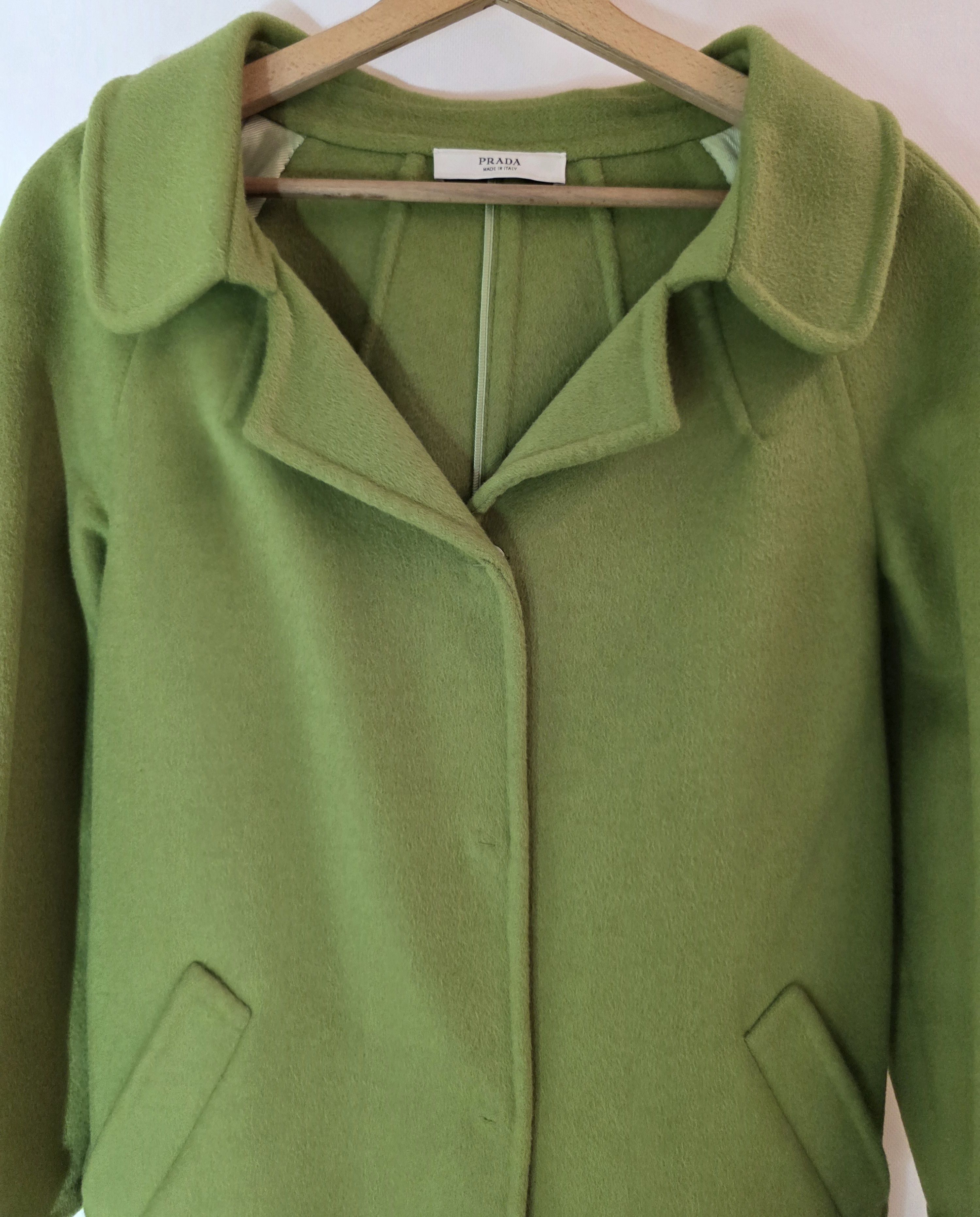 Prada PRADA Vintage Virgin Wool Angora Green Coat perfect conditio Size M / US 6-8 / IT 42-44 - 3 Thumbnail