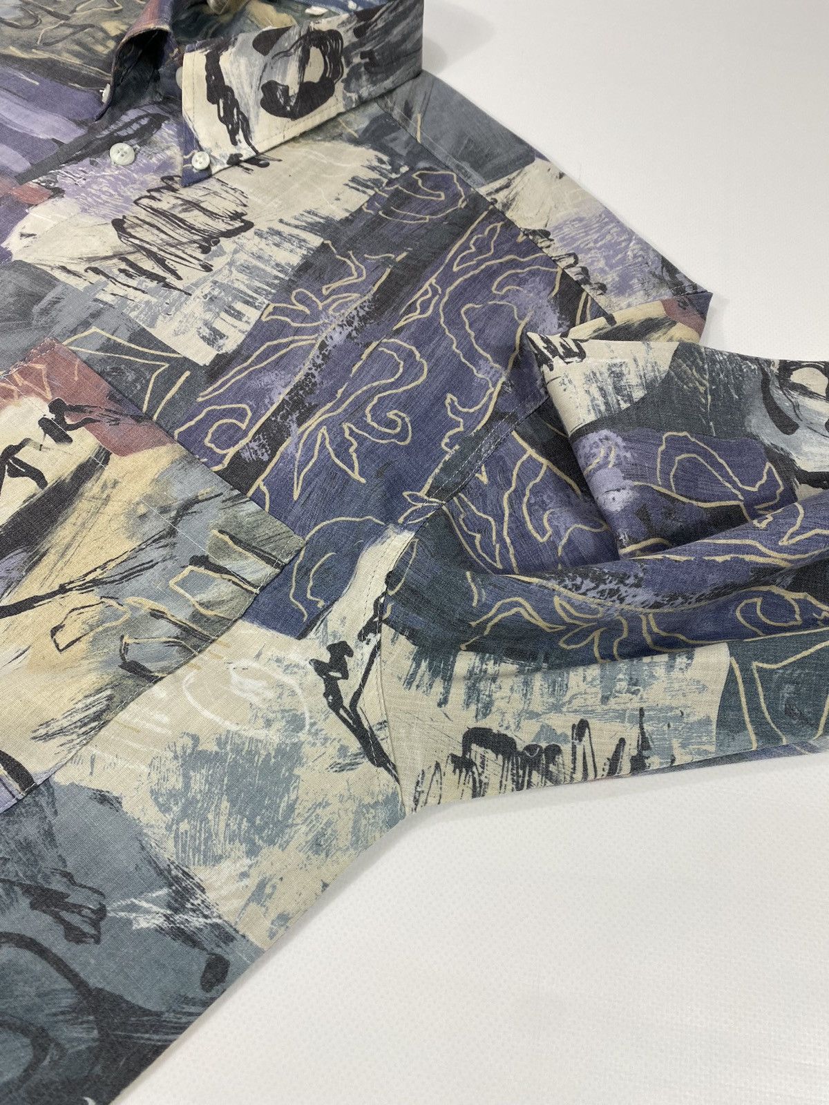 Vintage 🔥LASTDROP🔥 Vintage 80s 90s Abstract Party Festival Shirt Size US L / EU 52-54 / 3 - 3 Thumbnail