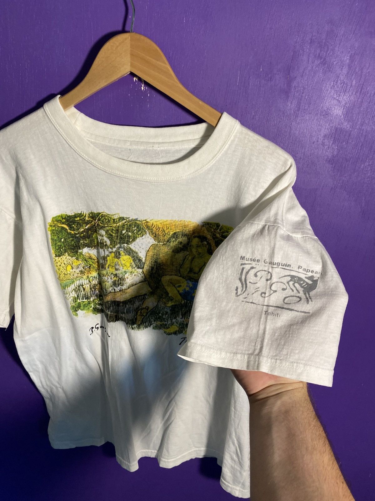 Vintage Vintage 90s Tahiti people/nature art t-shirt Size US L / EU 52-54 / 3 - 3 Thumbnail
