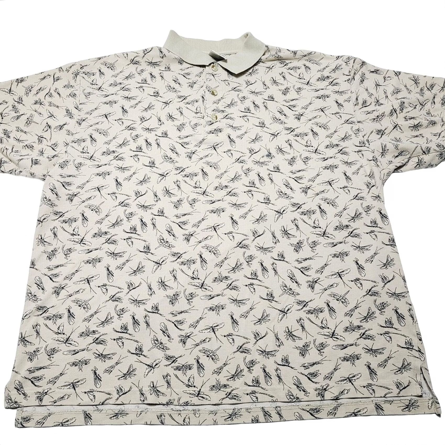 Vintage VINTAGE Columbia Polo Shirt Men's XL Mayflies All Over Print AOP Short Sleeve 90's Fish Size US XL / EU 56 / 4 - 2 Thumbnail