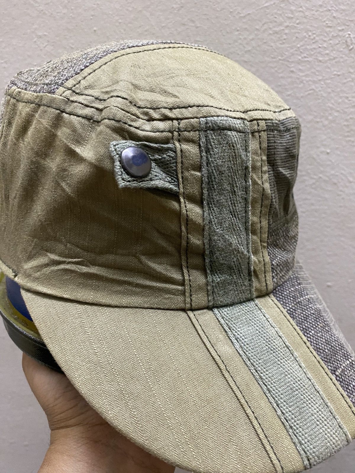 If Six Was Nine × Japanese Brand × Vintage Patchy Seam Vintage Grace Millitary Style Cap Hat Size ONE SIZE - 3 Thumbnail