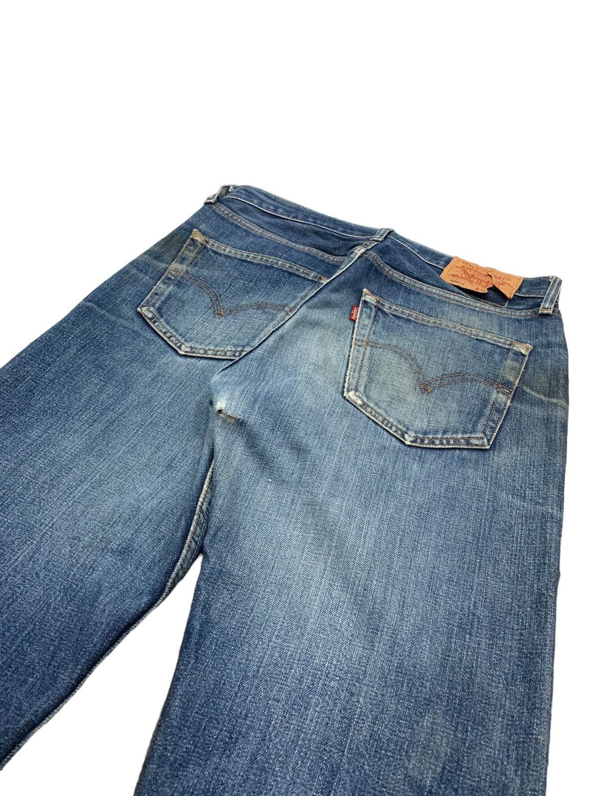 Levi's Levis 501 Buttonfly Distressed Whiskering Denim Pants (AB35) Size US 29 - 14 Thumbnail