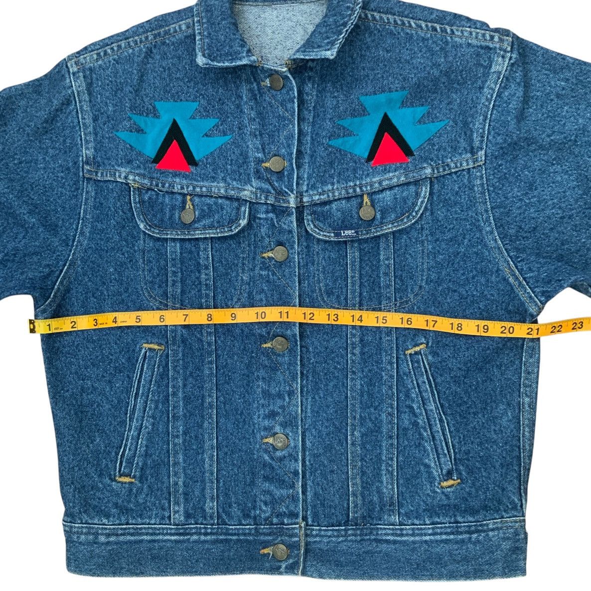Lee Lee Riders Rodeo Western Appliqué Vintage Denim Jean Jacket Size S / US 4 / IT 40 - 8 Thumbnail