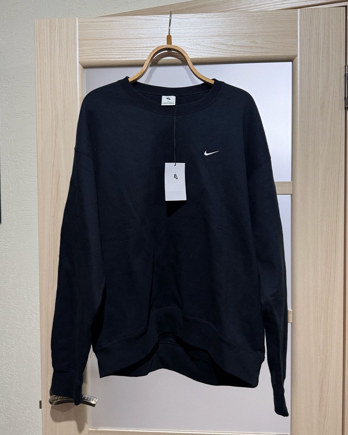 Nike Nike Solo Swoosh Fleece Pullover Black Sweatshirt Size US L / EU 52-54 / 3 - 1 Thumbnail