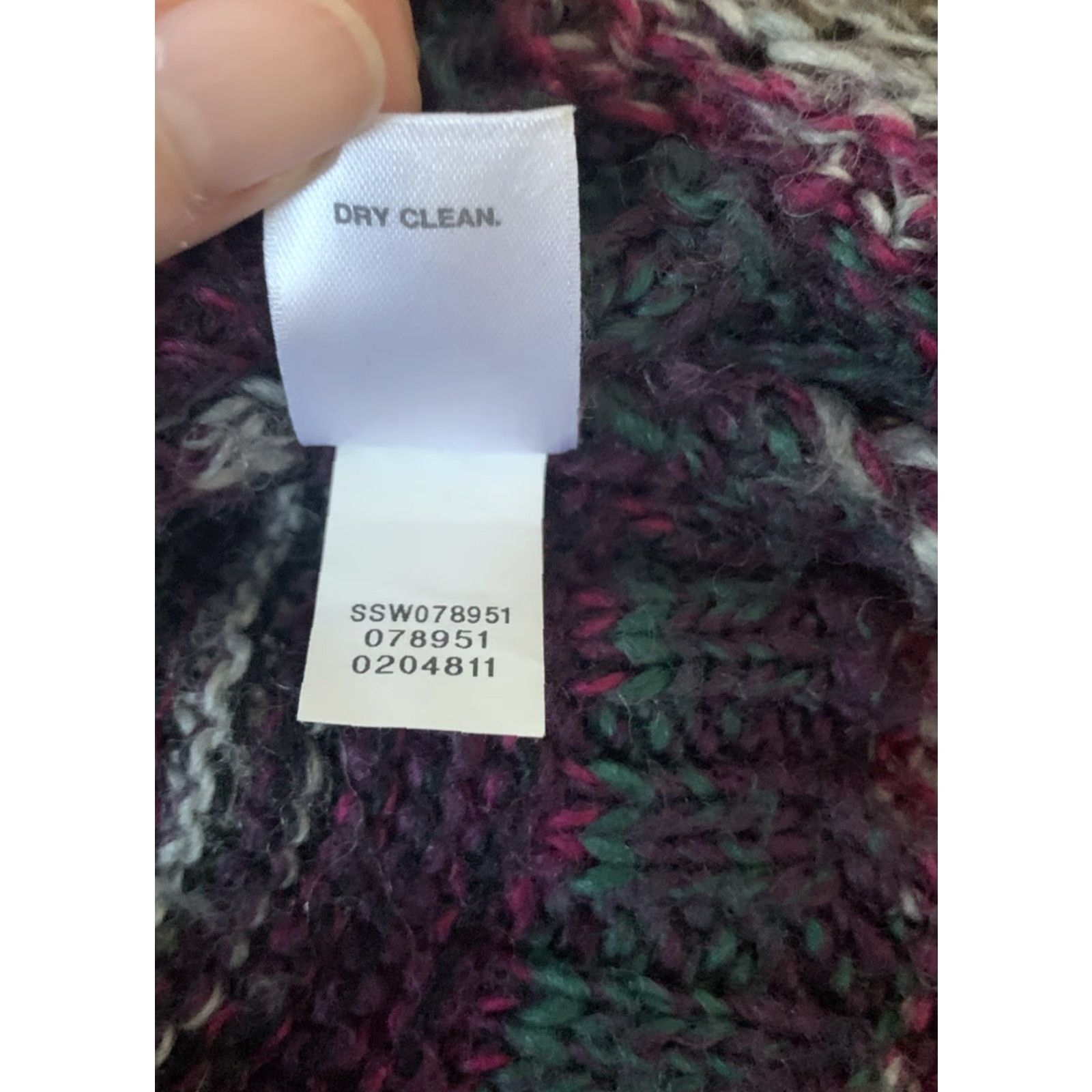 J. Jill J. Jill Cardigan Wool Blend Button Closure Knit Sweater XL Women Multicolor Purple Teal Long Sleeve Size XL / US 12-14 / IT 48-50 - 6 Thumbnail