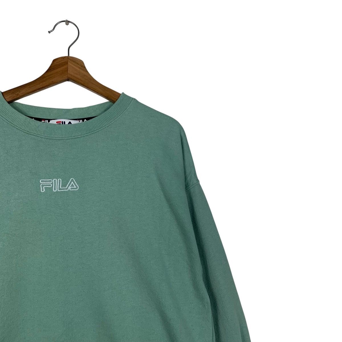 Fila FILA Embroidery Center Logo Crewneck Sweatshirt #3599-C165 Size L / US 10 / IT 46 - 5 Thumbnail