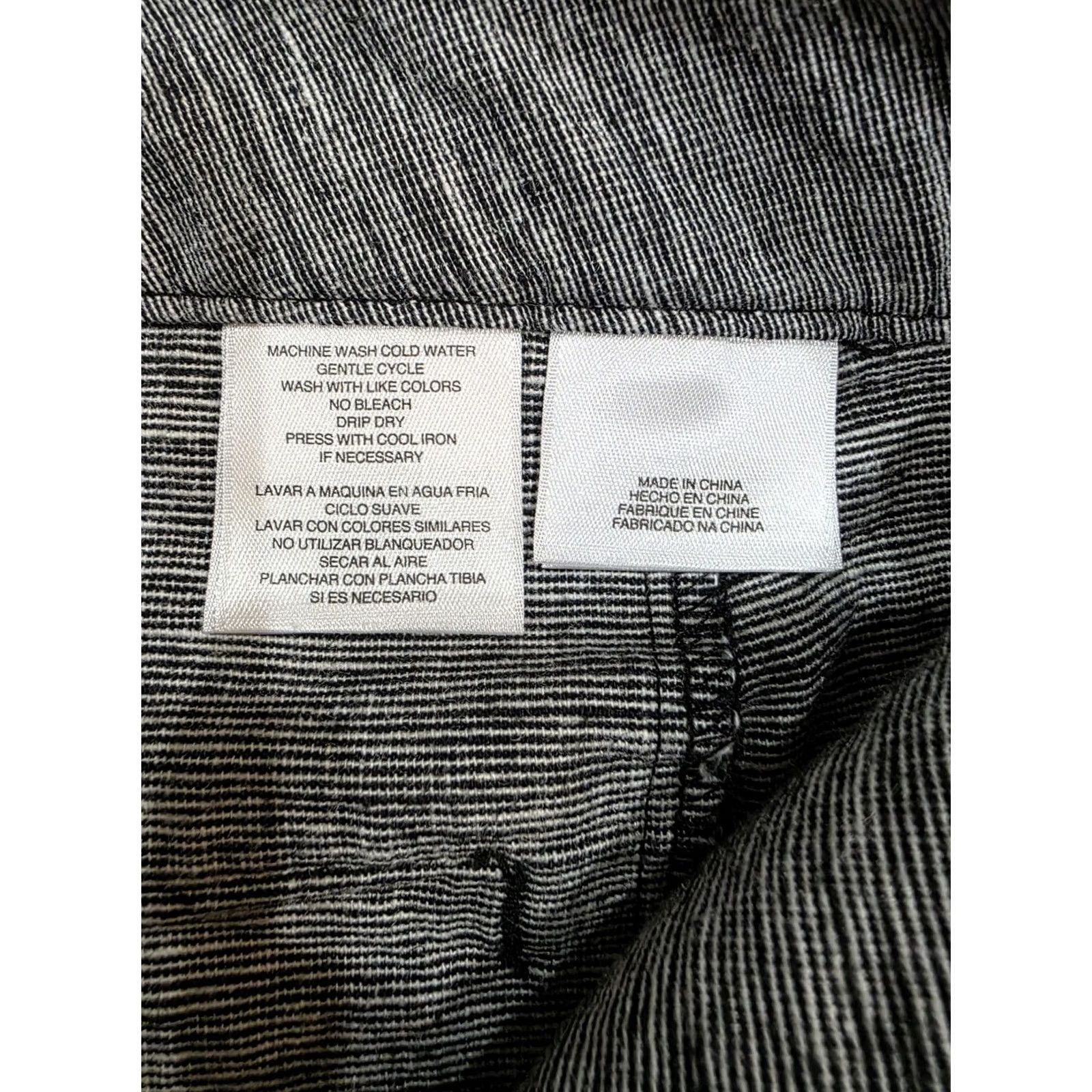 Jones New York Jones New York Women's Bermuda Shorts Black White Stripe Checked Pocket 11in Inseam Size 10 Regular Multicolor Cotton Nylon Spandex Size 24" / US 00 / IT 34 - 5 Thumbnail