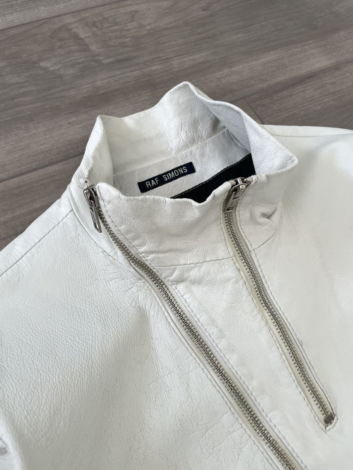 Raf Simons Raf Simons AW1997 Assymetrical Leather Jacket Size US M / EU 48-50 / 2 - 4 Thumbnail
