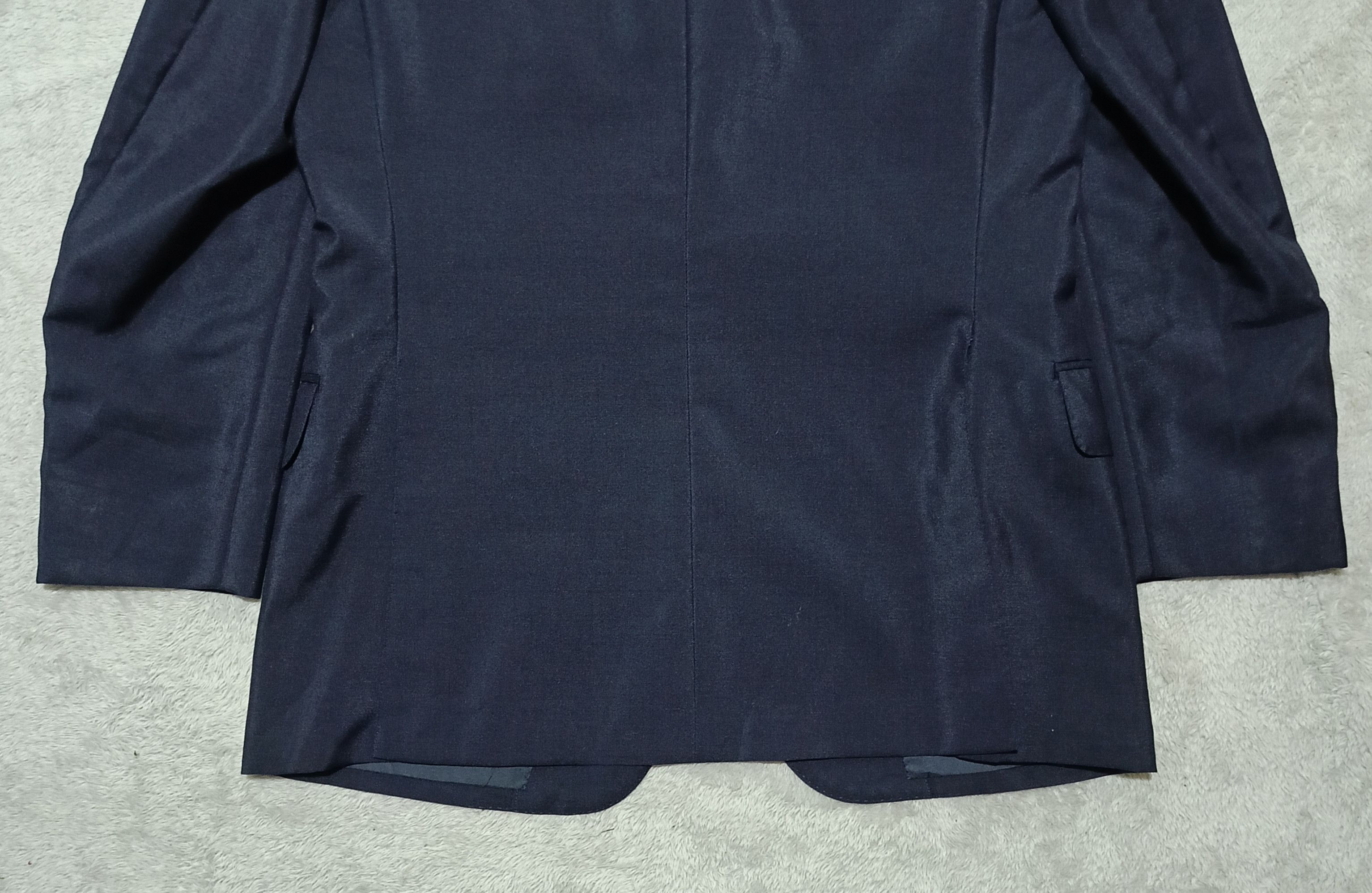 Burberry Prorsum Vintage Burberrys Wool-Mohair Navy Blazer Gold Knight Button Size 40S - 8 Thumbnail