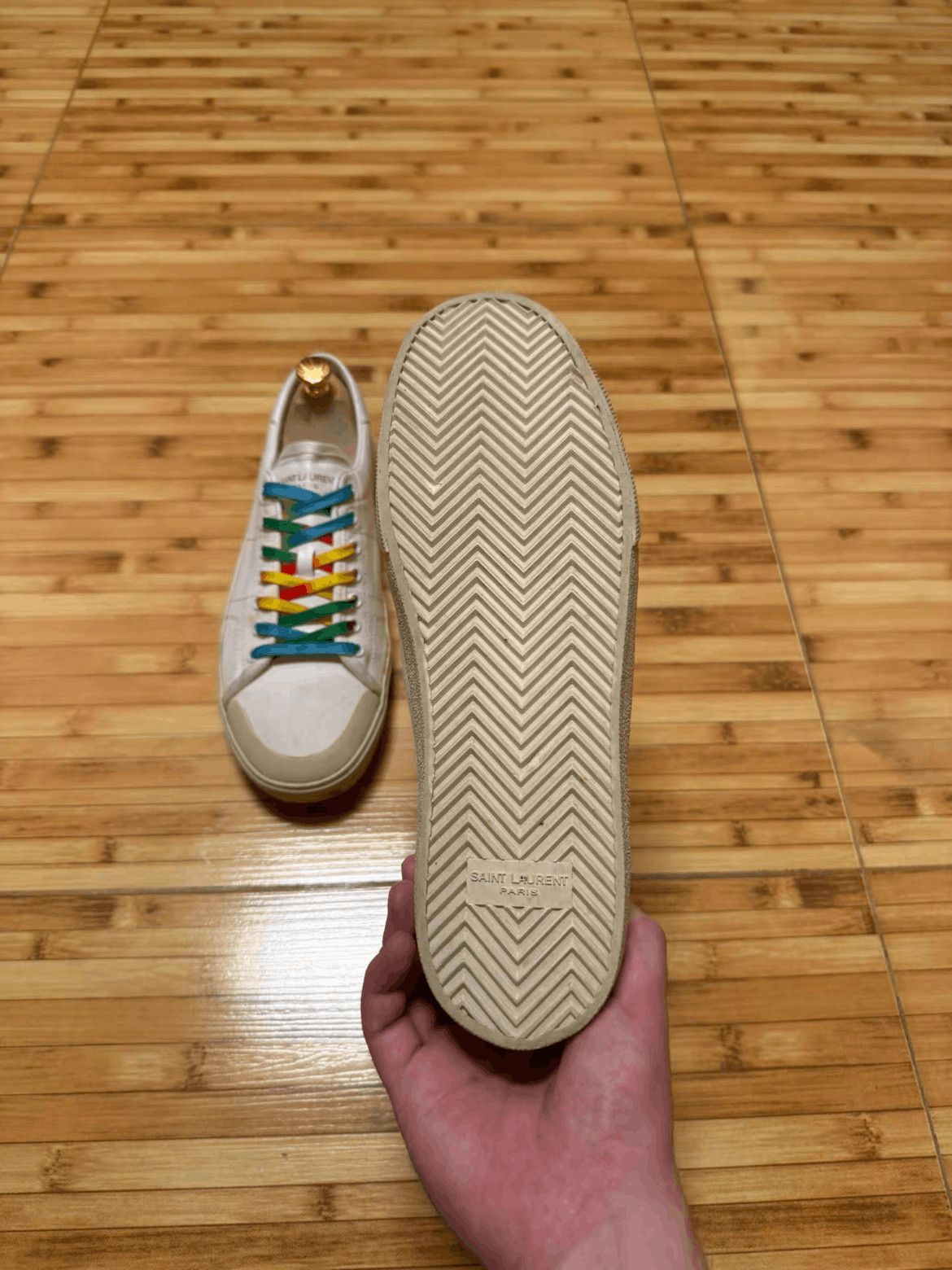 Saint Laurent Paris Sz 43 Saint Laurent Paris 16SS Runway Rainbow Sneaker Size US 10 / EU 43 - 4 Thumbnail